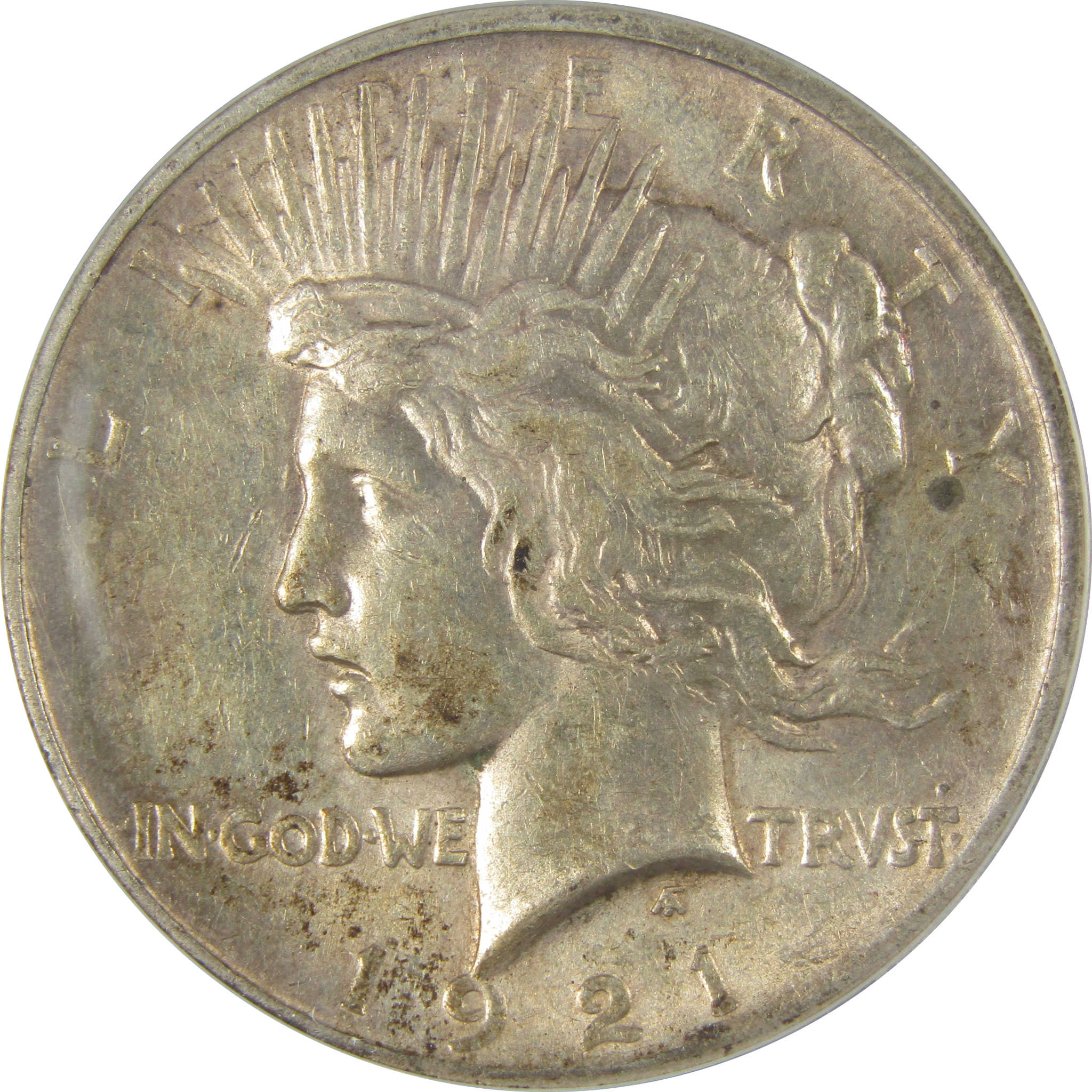 1921 High Relief Peace Dollar AU 58 Details ANACS Silver SKU:I22973