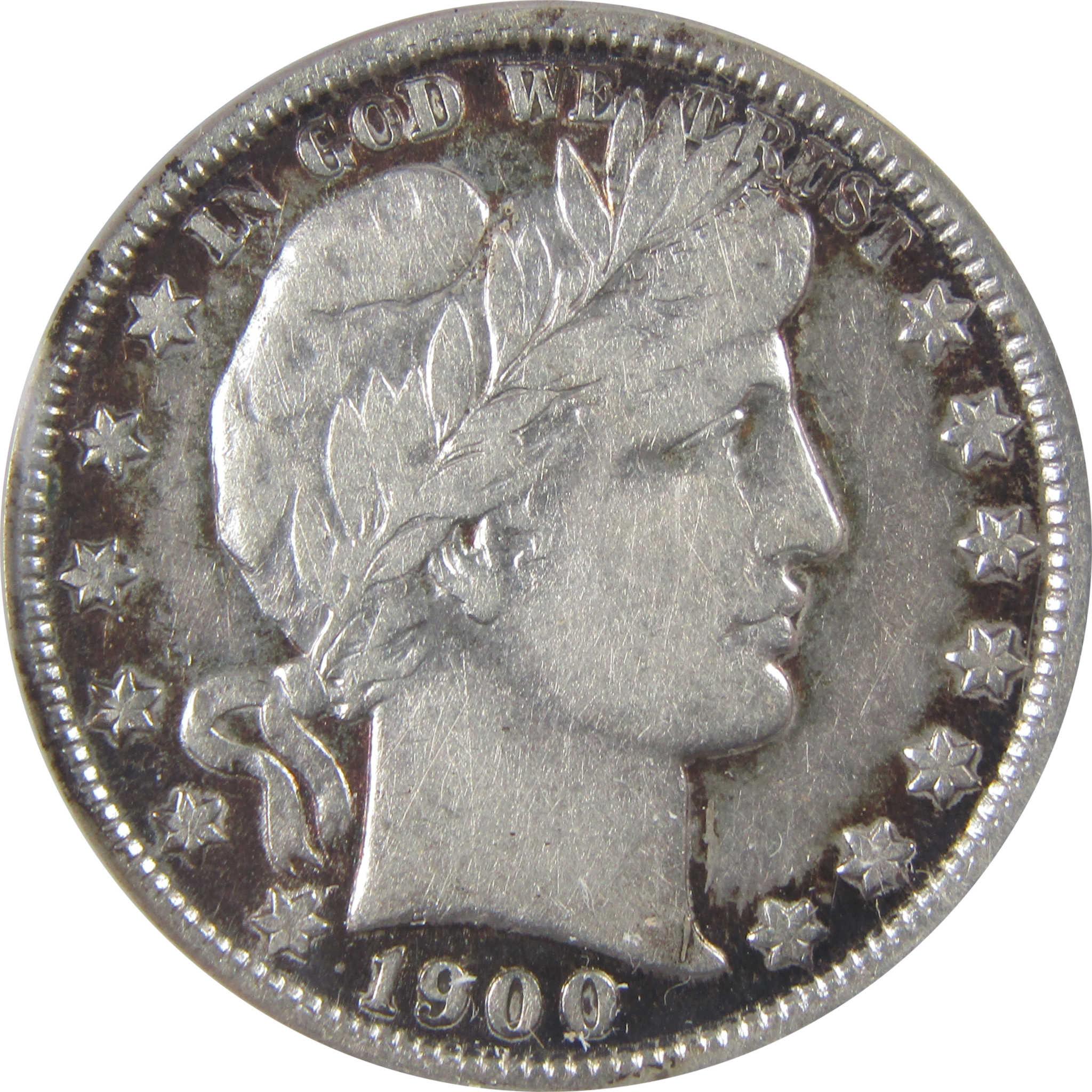 1900 Barber Silver Half Dollar F 15 Details ANACS 50c Coin SKU:I25464