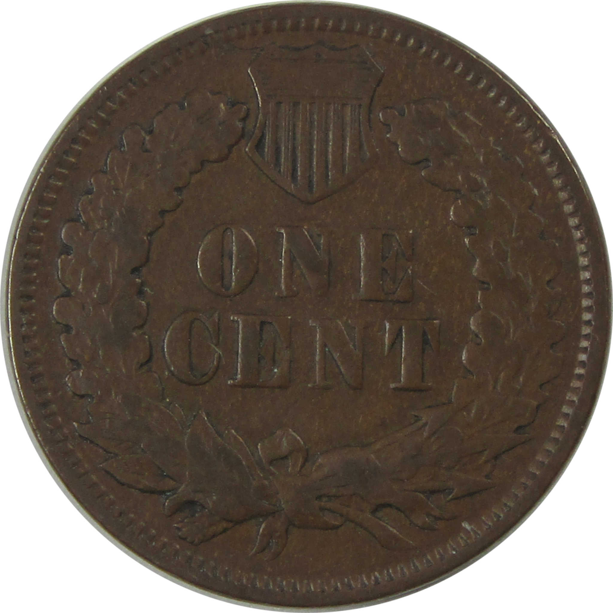 1875 Indian Head Cent F Fine Penny 1c Coin SKU:I22254