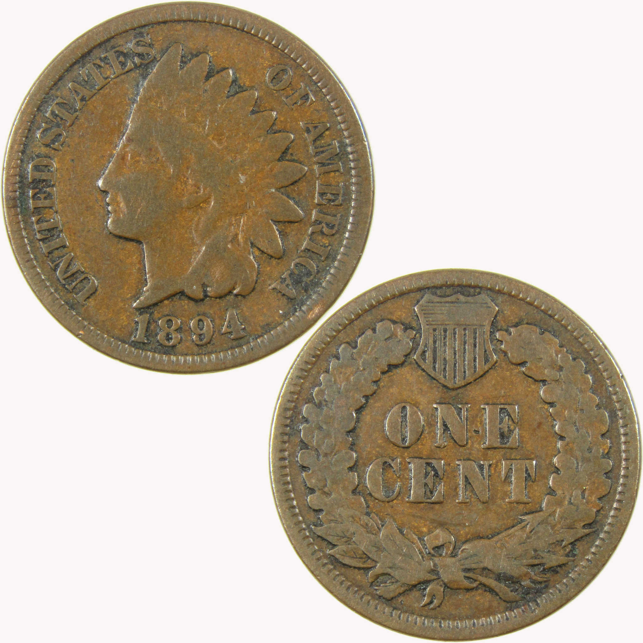 1894 Indian Head Cent G Good Penny Collectible SKU:I26602