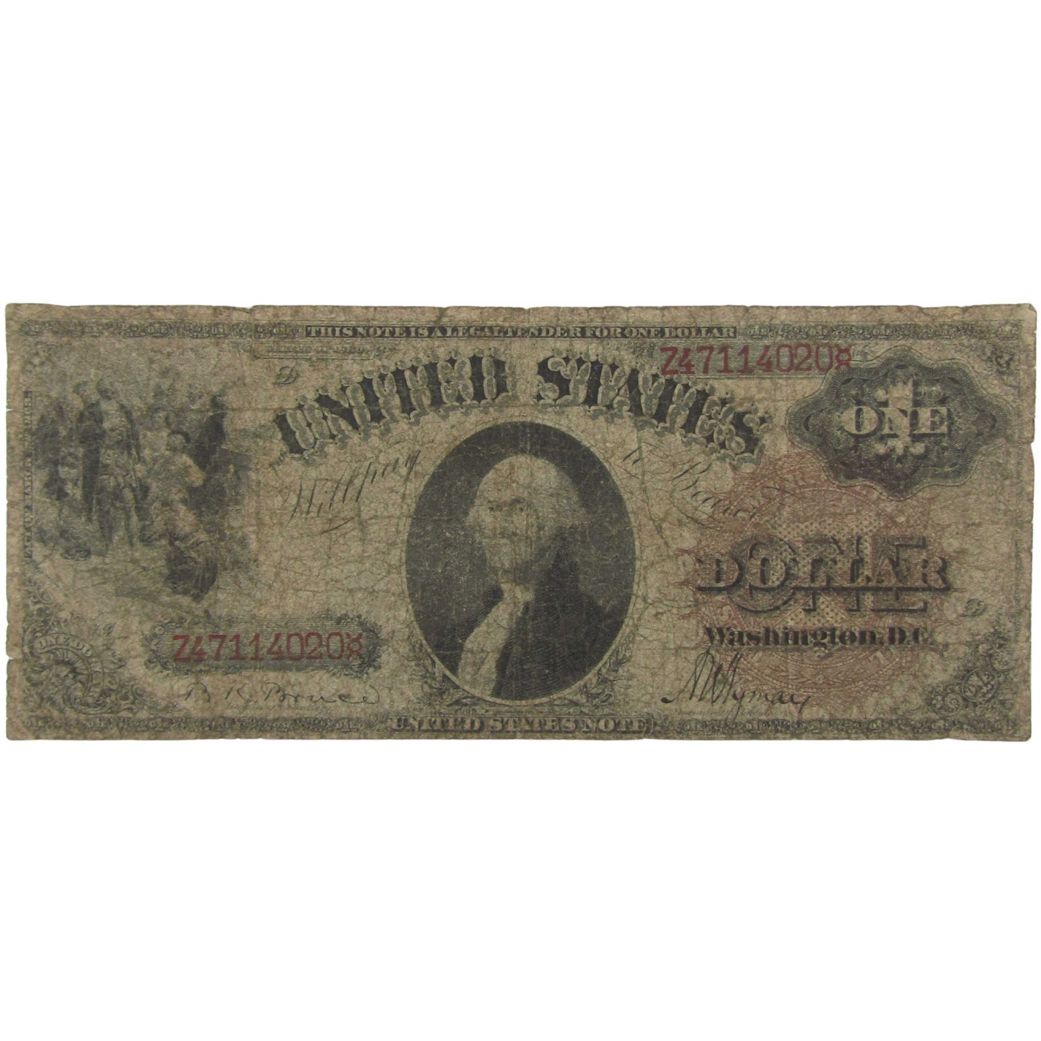 1880 $1 Large Size Legal Tender Note Fr 30 G Good Currency Collectible