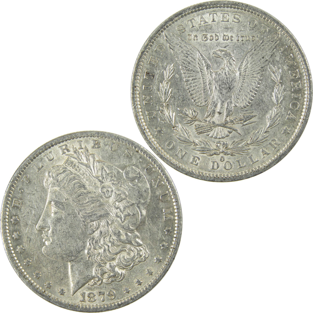 1879 O Morgan Silver Dollar AU About Uncirculated $1 Coin SKU:I28626