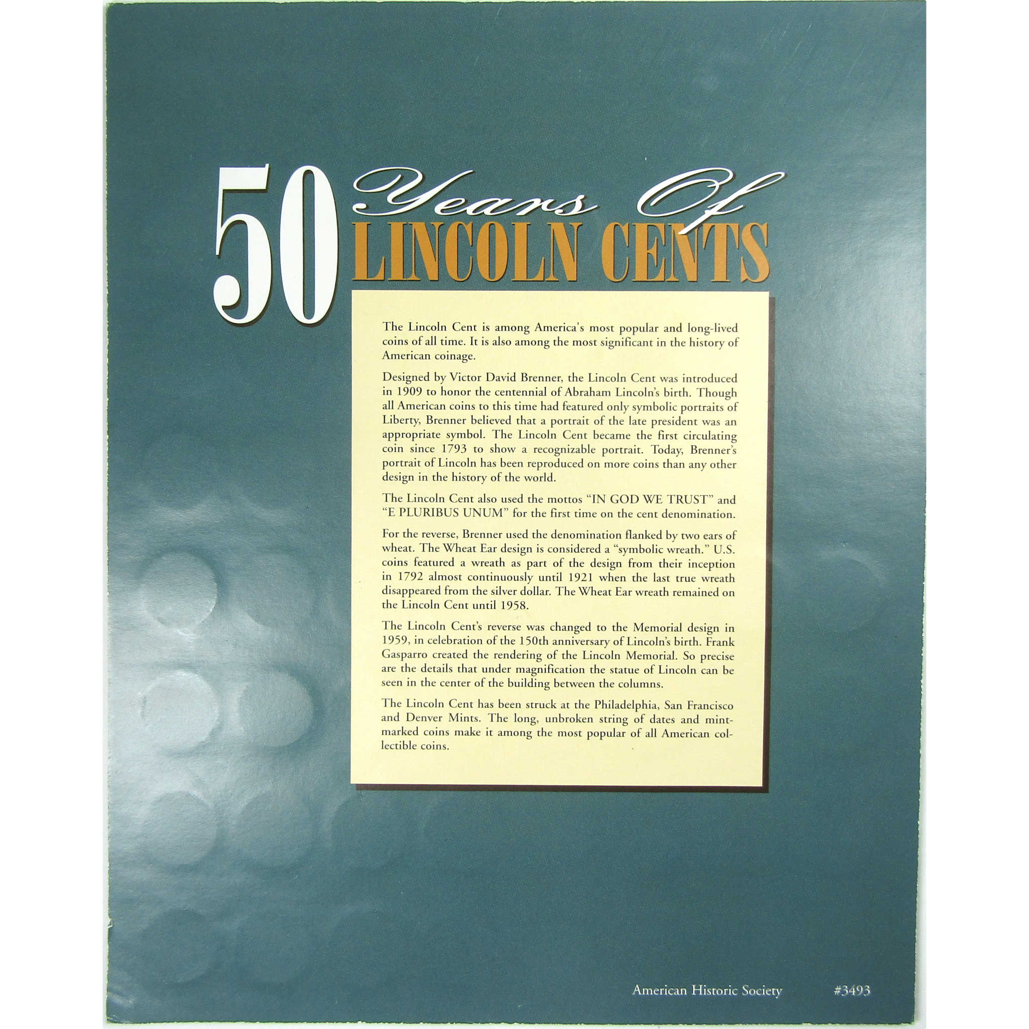 50 Years of Lincoln Cents 1951-2000 50 Coin Set SKU:CPC9325