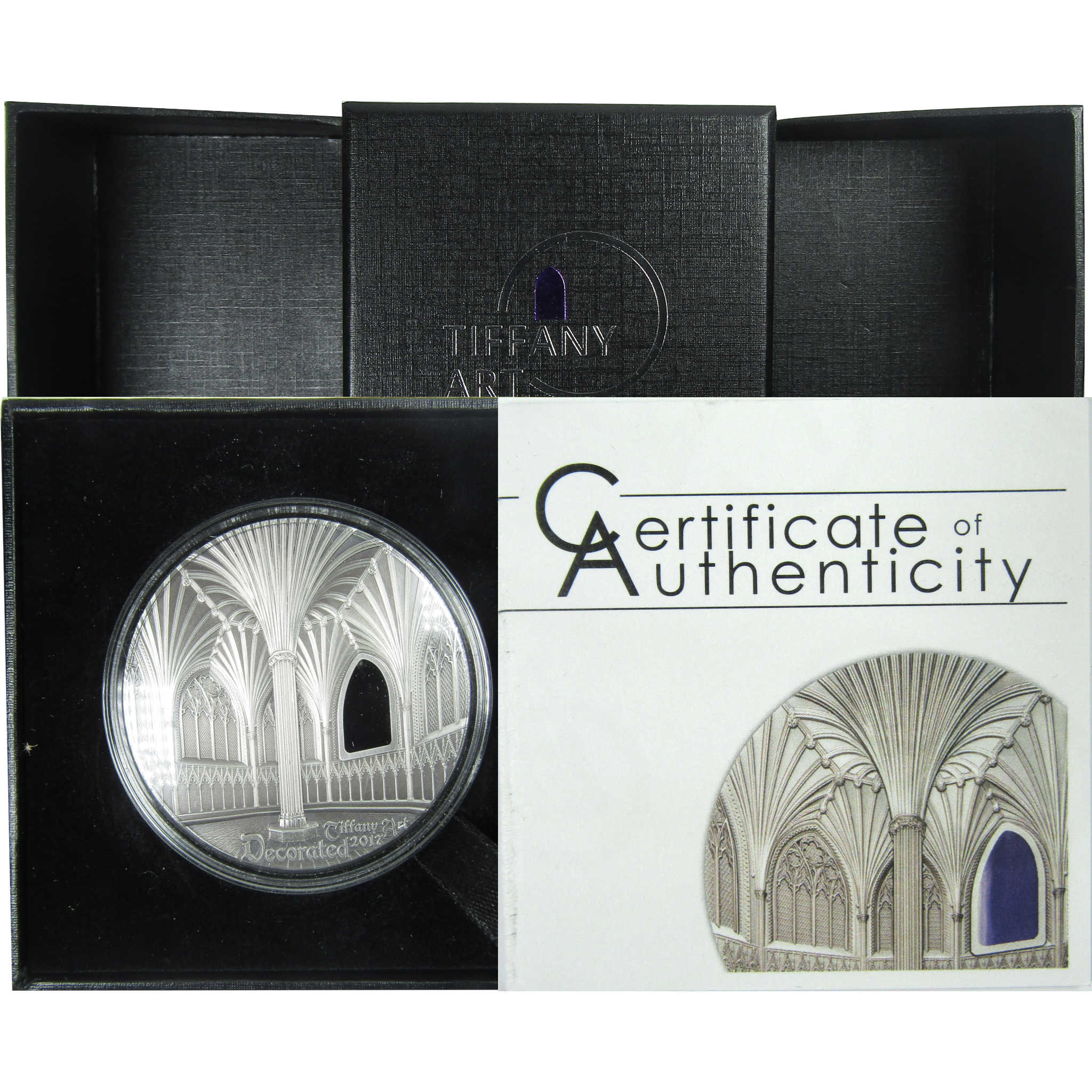 2017 Wells Cathedral Glass Tiffany Art Unc 2 oz Silver SKU:CPC9179