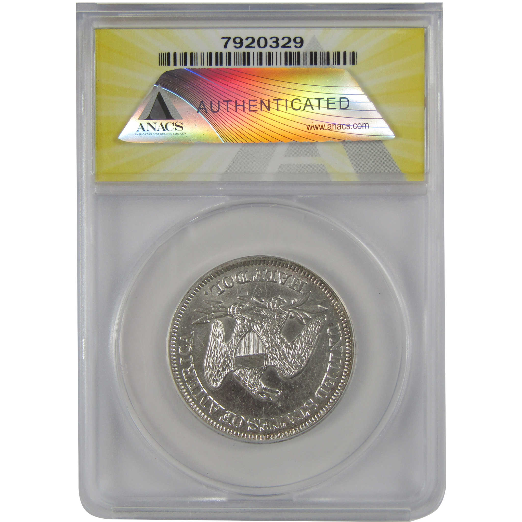 1854 Seated Liberty Half Dollar AU 55 ANACS Silver 50c Coin SKU:CP154