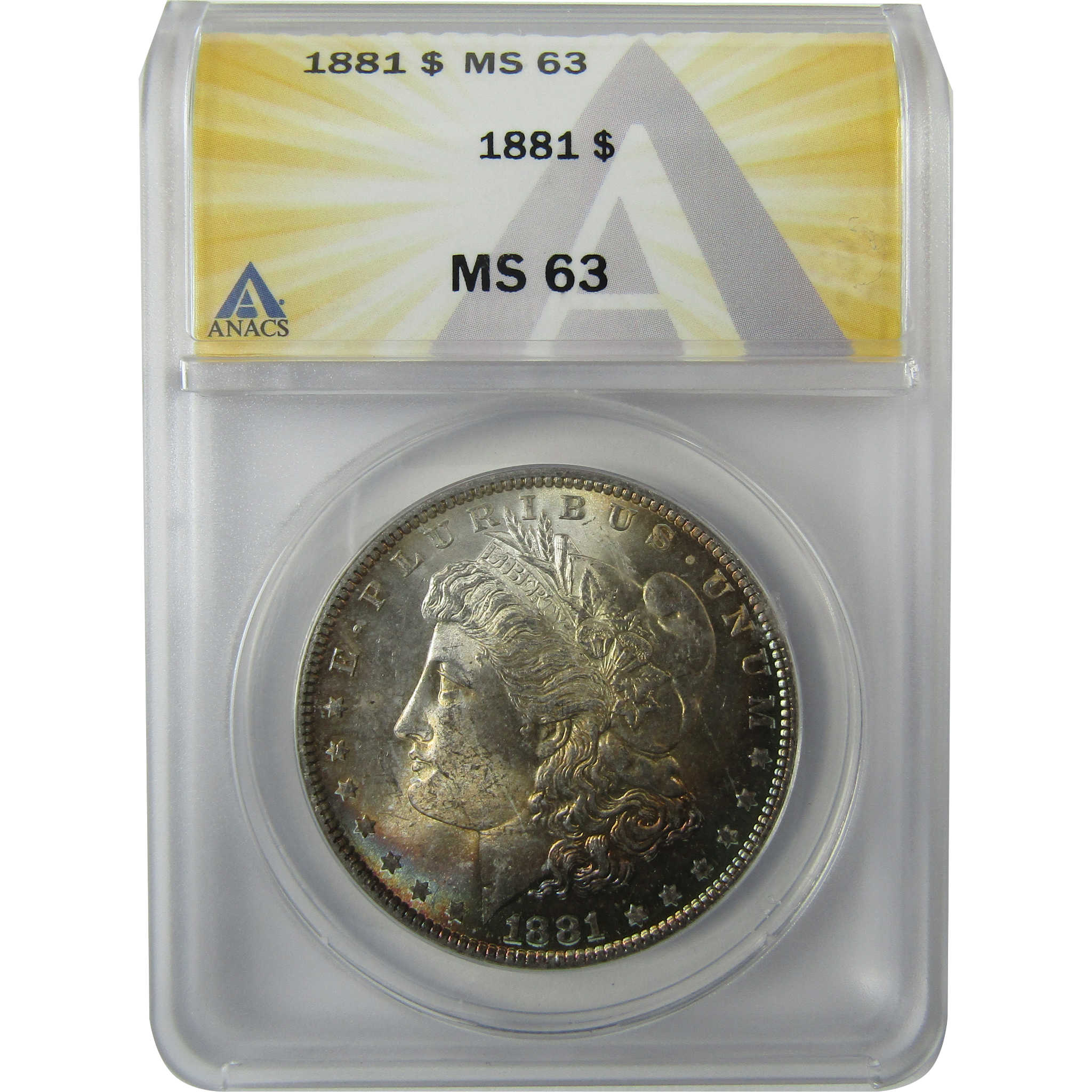 1881 Morgan Silver Dollar MS 63 ANACS Uncirculated Toned SKU:I25791