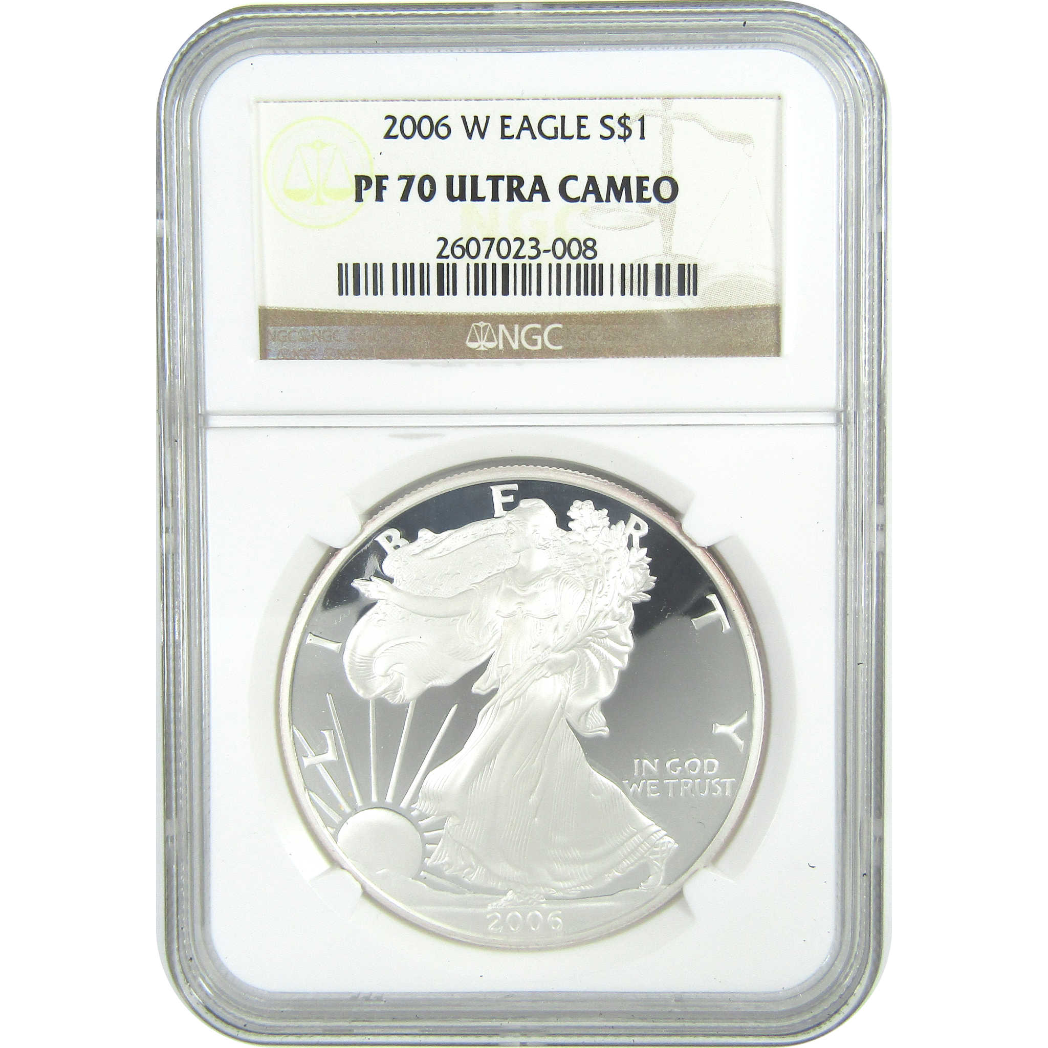 2006 W American Silver Eagle PF 70 UCAM NGC Proof $1 SKU:CPC9592