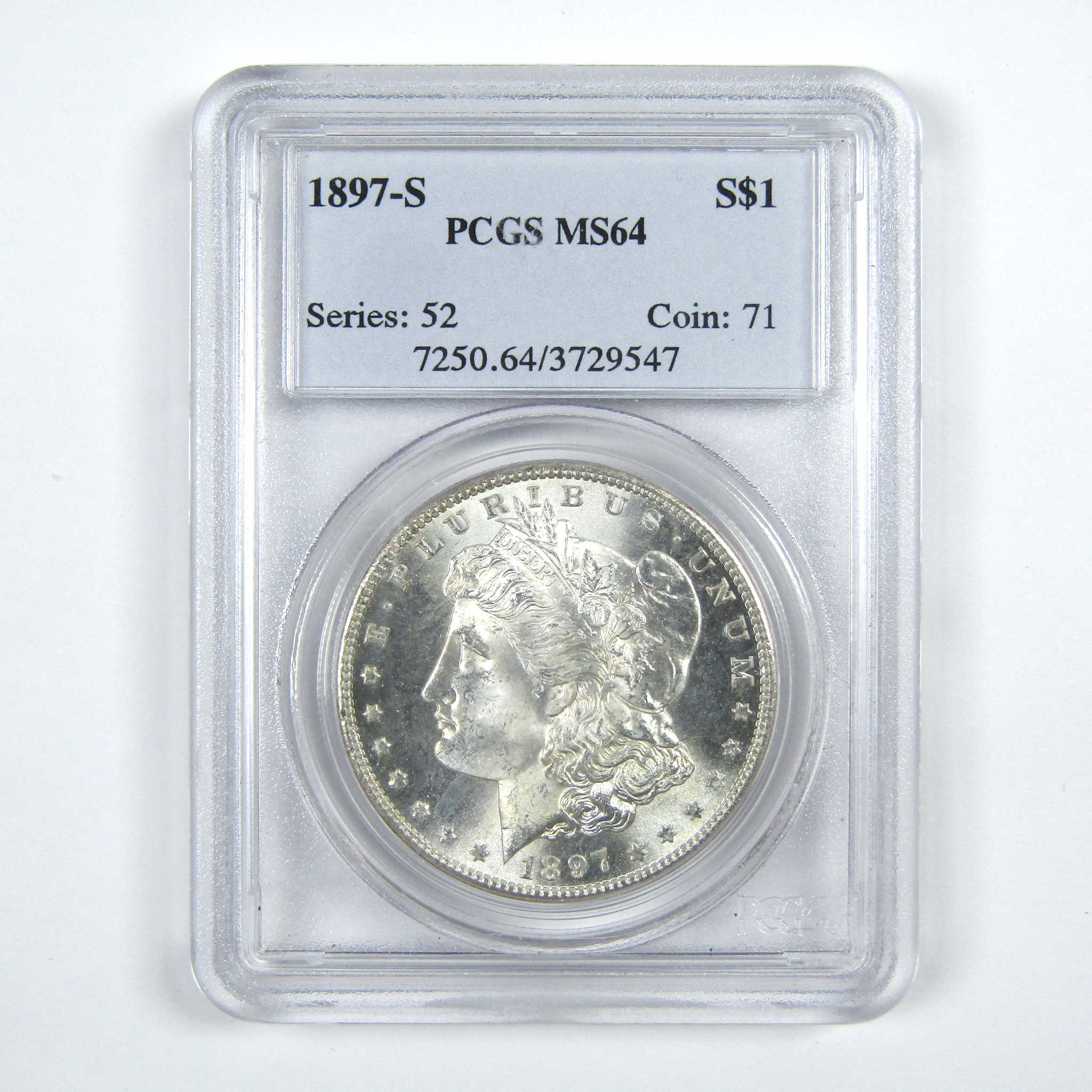 1897 S Morgan Dollar MS 64 PCGS Silver $1 Uncirculated Coin SKU:I14605 - Morgan coin - Morgan silver dollar - Morgan silver dollar for sale - Profile Coins &amp; Collectibles