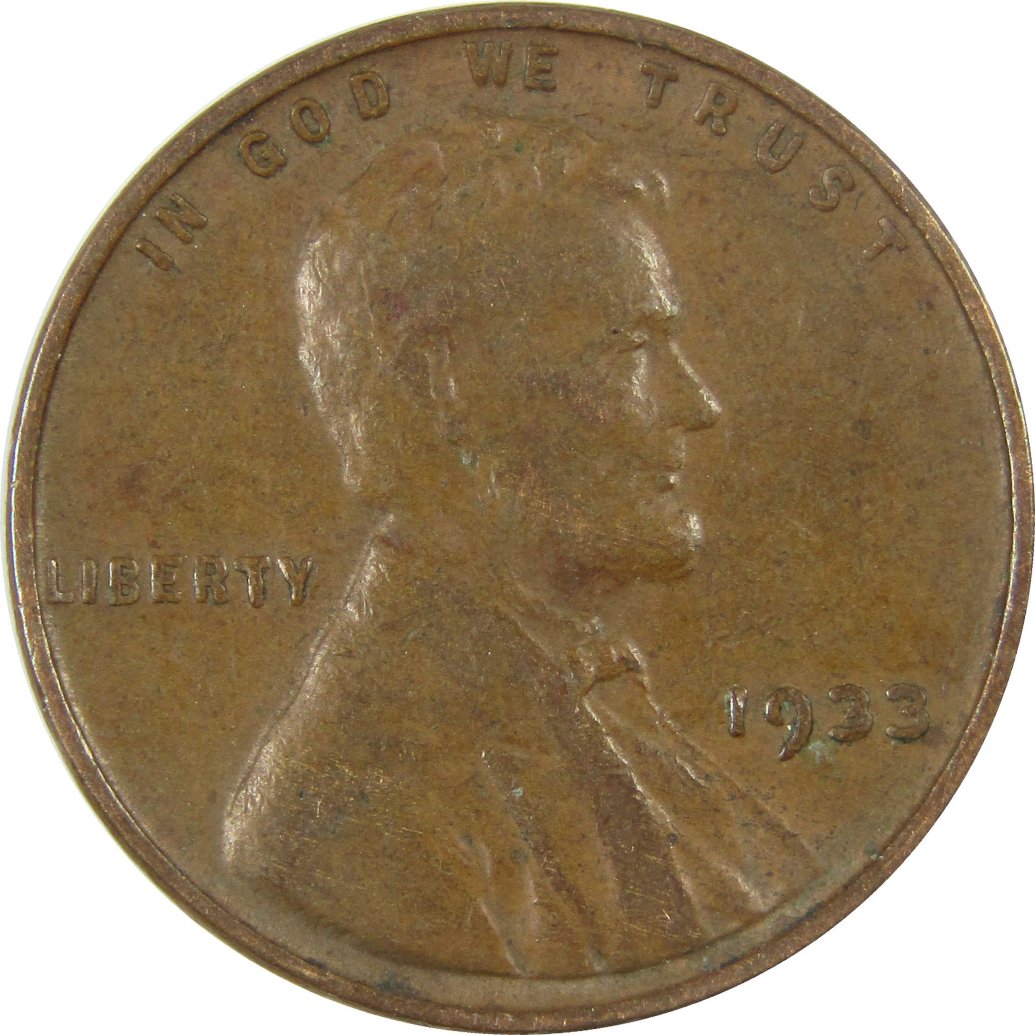 1933 Lincoln Wheat Cent VF Very Fine Penny 1c Coin SKU:I26782
