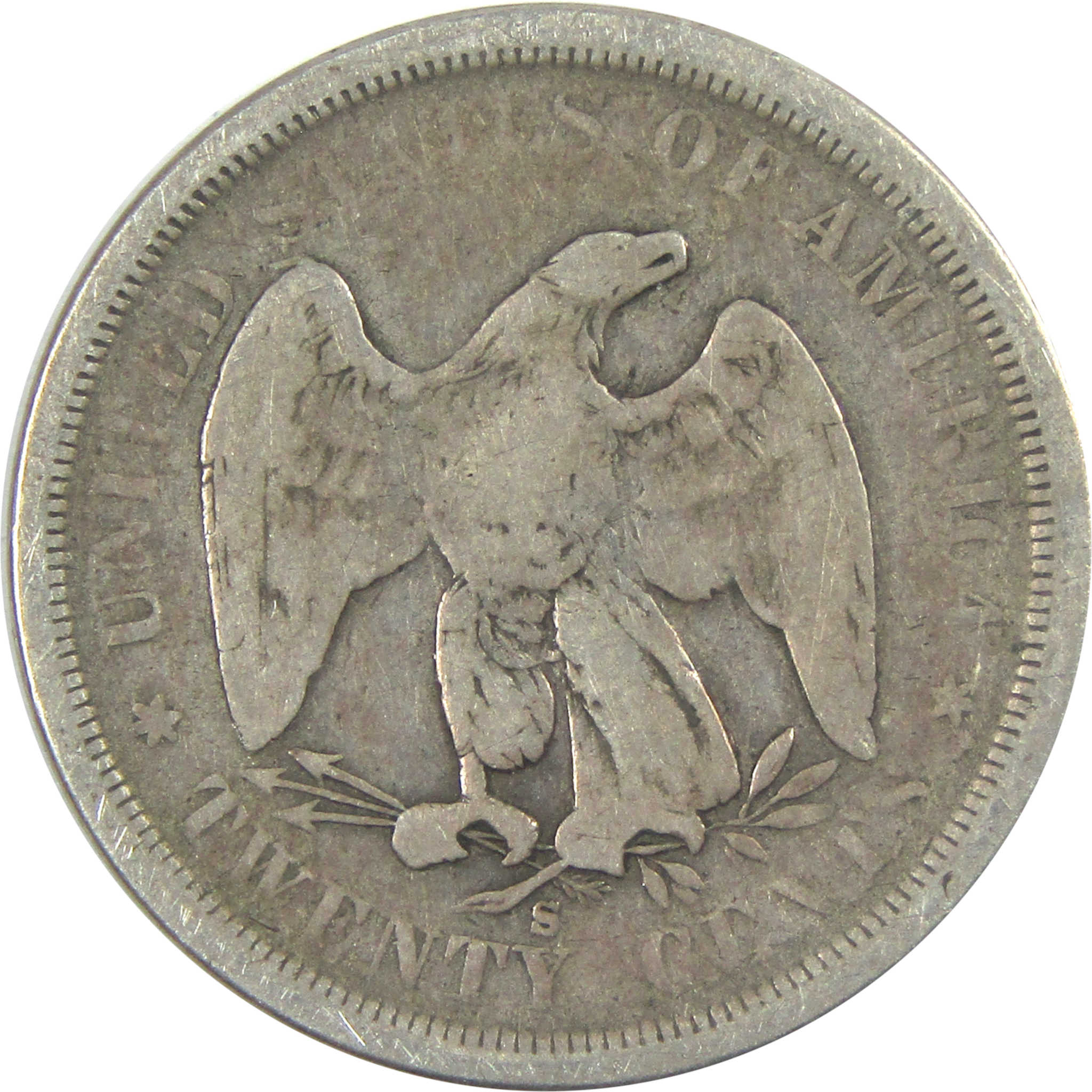 1875 S Seated Liberty Twenty Cent Piece G Good Silver 20c SKU:I15406