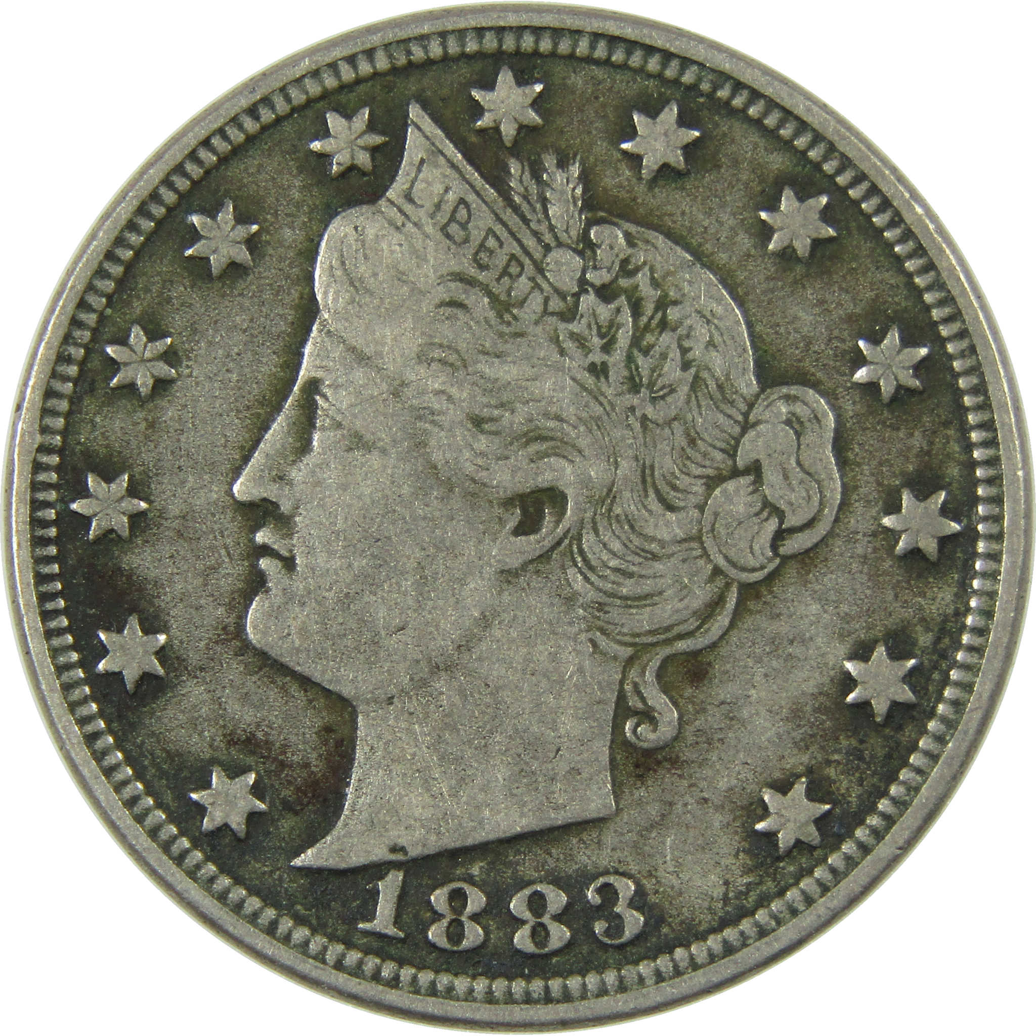 1883 No Cents Liberty Head V Nickel VF Very Fine 5c Coin SKU:I27235