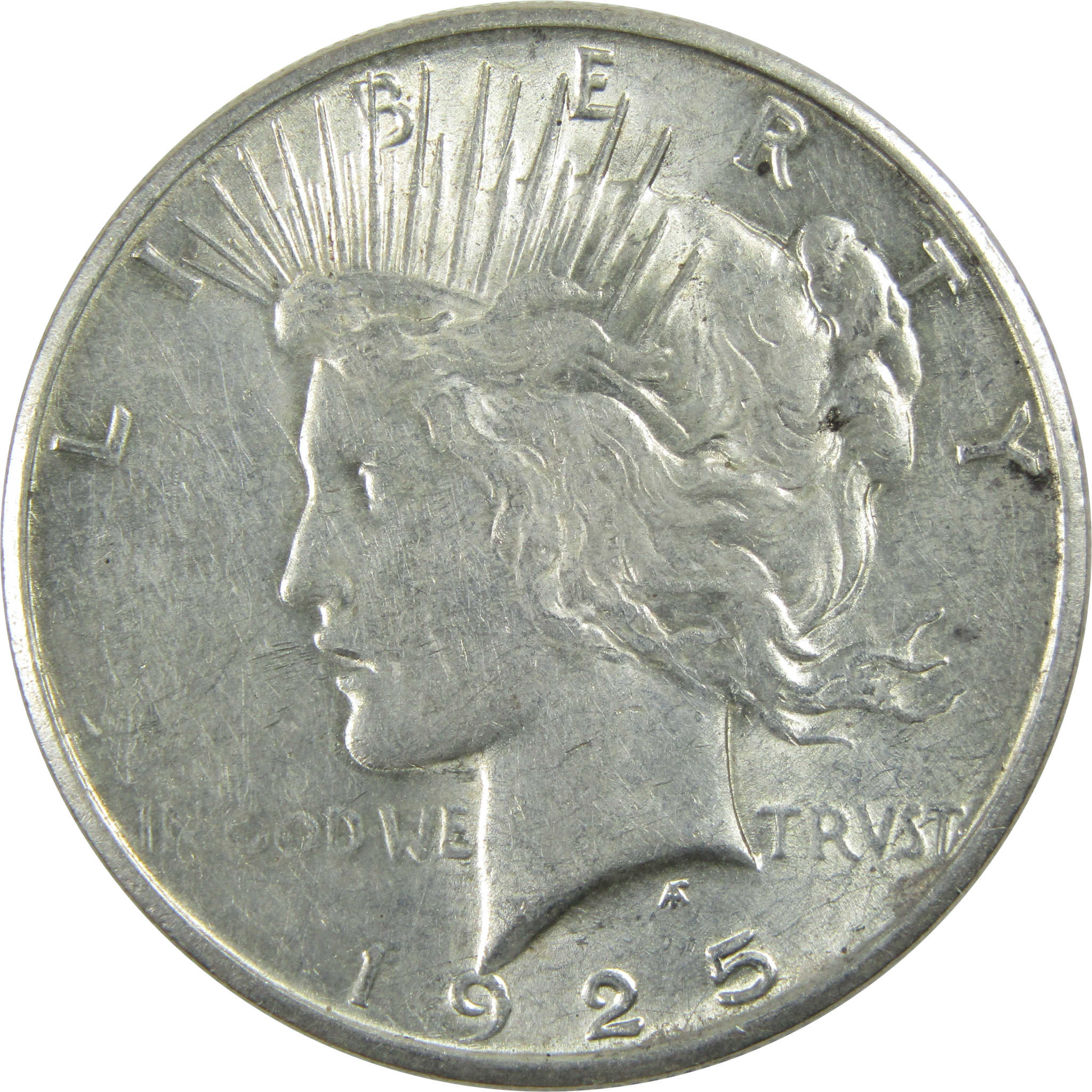 1925 S Peace Dollar AU About Uncirculated Silver $1 Coin SKU:I13381
