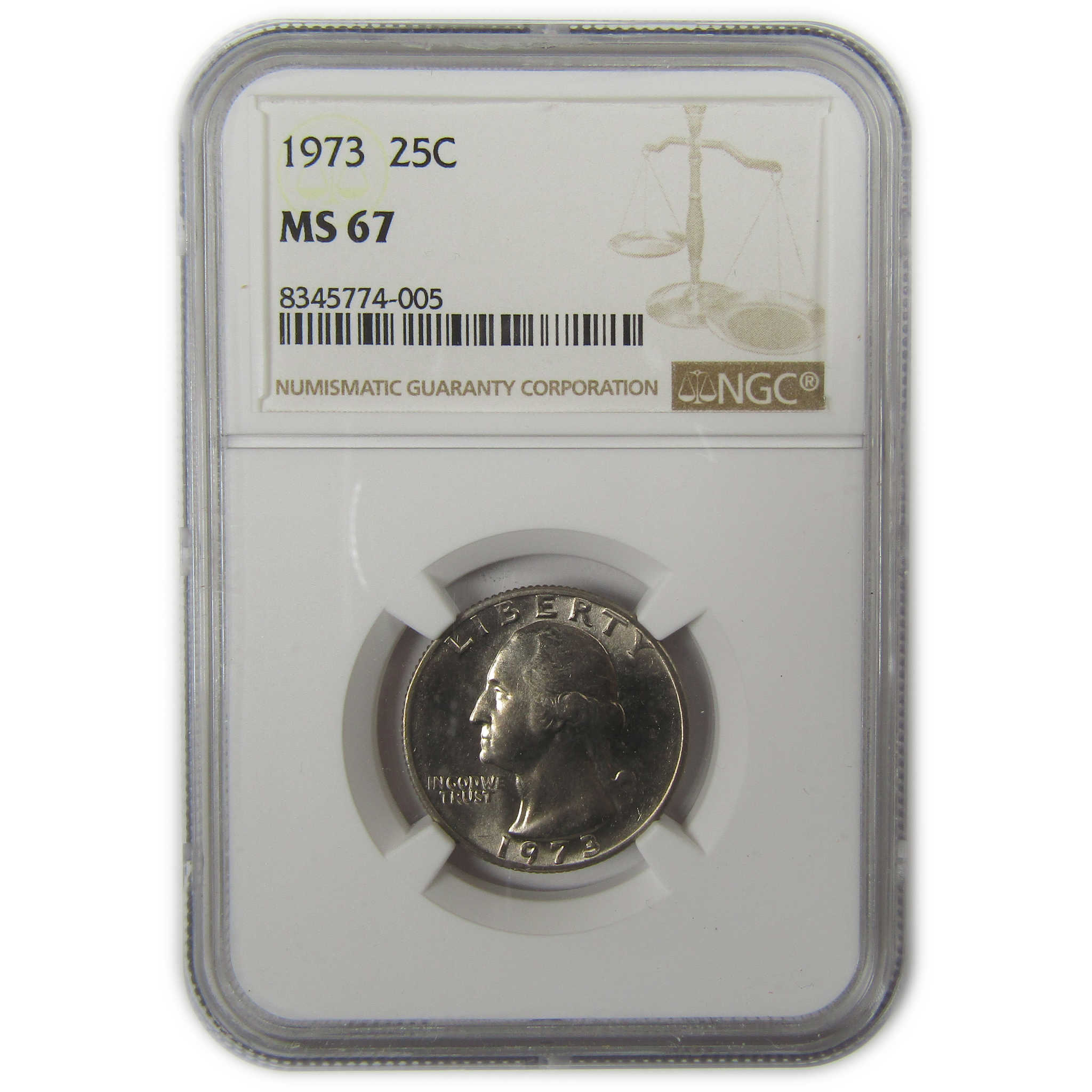 1973 Washington Quarter MS 67 NGC Clad Uncirculated SKU:I20567
