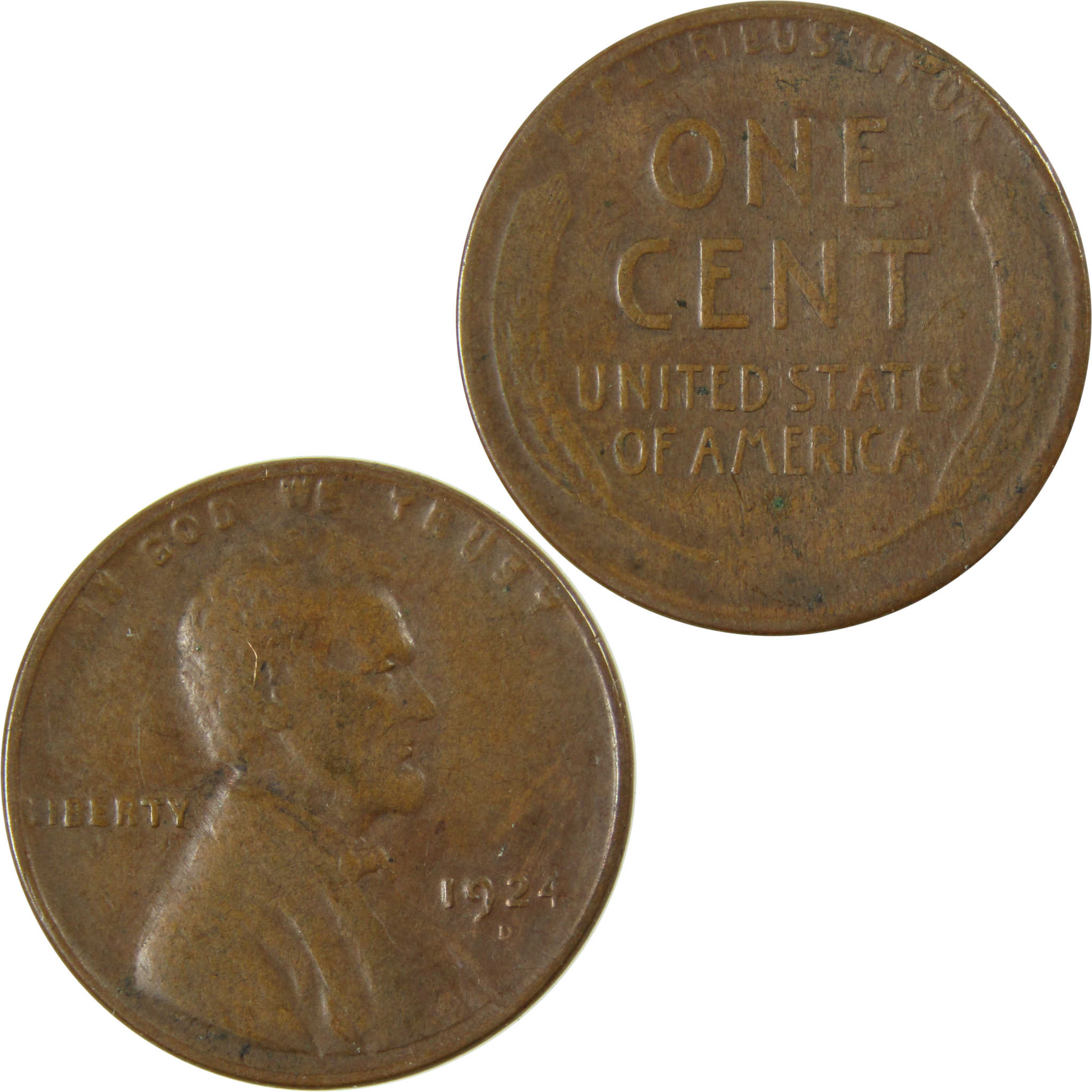 1924 D Lincoln Wheat Cent G Good Penny 1c Coin Collectible SKU:I26302