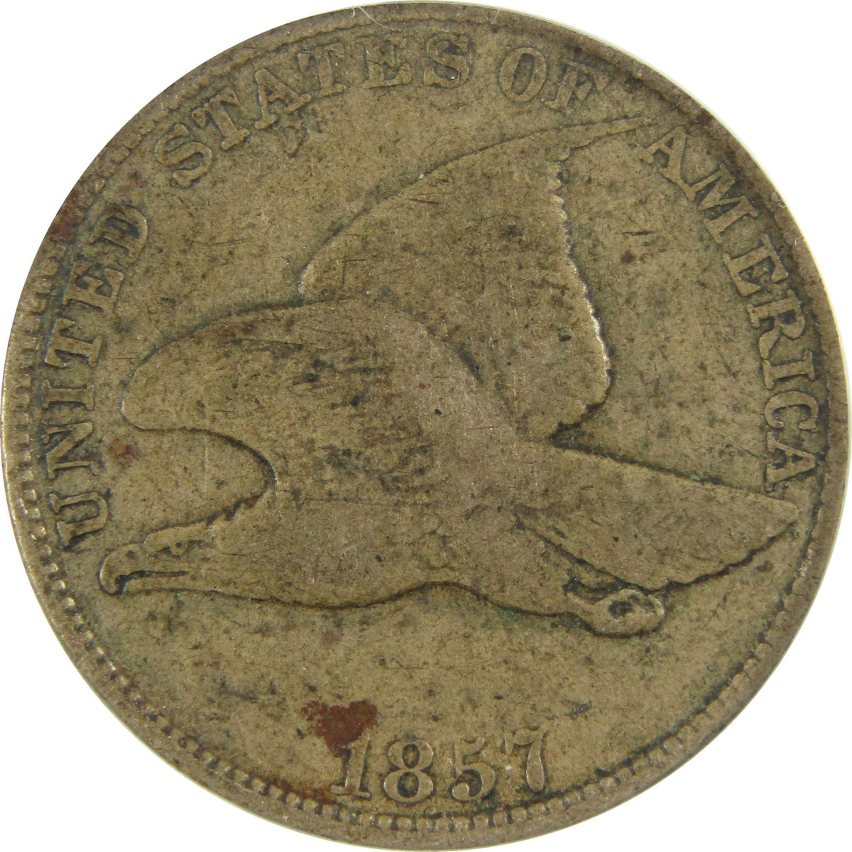 1857 Flying Eagle Cent VG 10 Details ANACS Penny 1c Coin SKU:I28562
