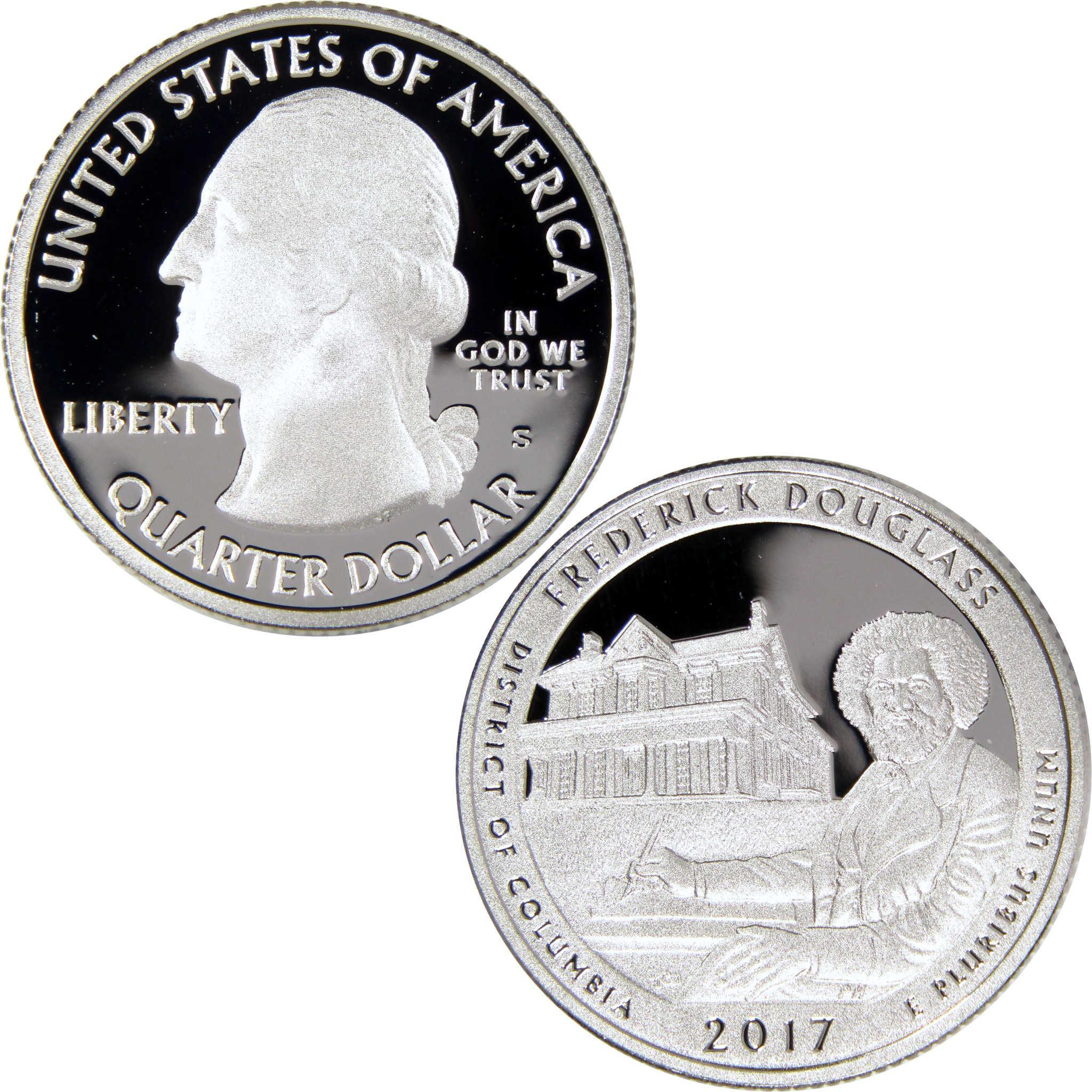 2017 S Frederick Douglass National Site Quarter Silver Proof 25c Coin