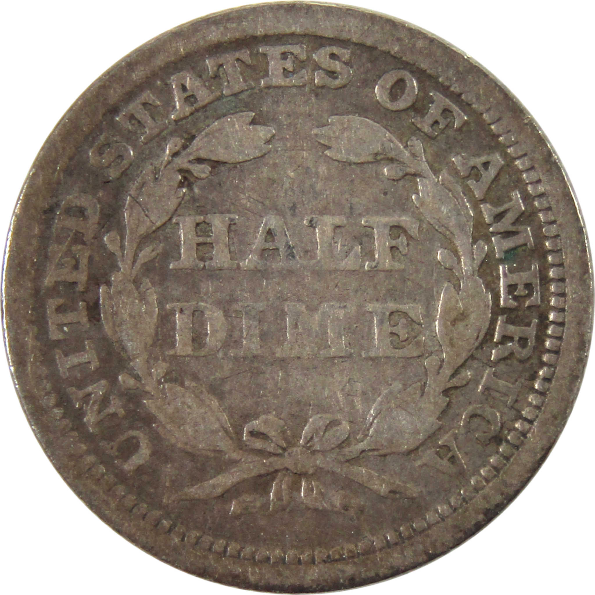 1856 Seated Liberty Half Dime F Fine 90% Silver 5c Coin SKU:I10061