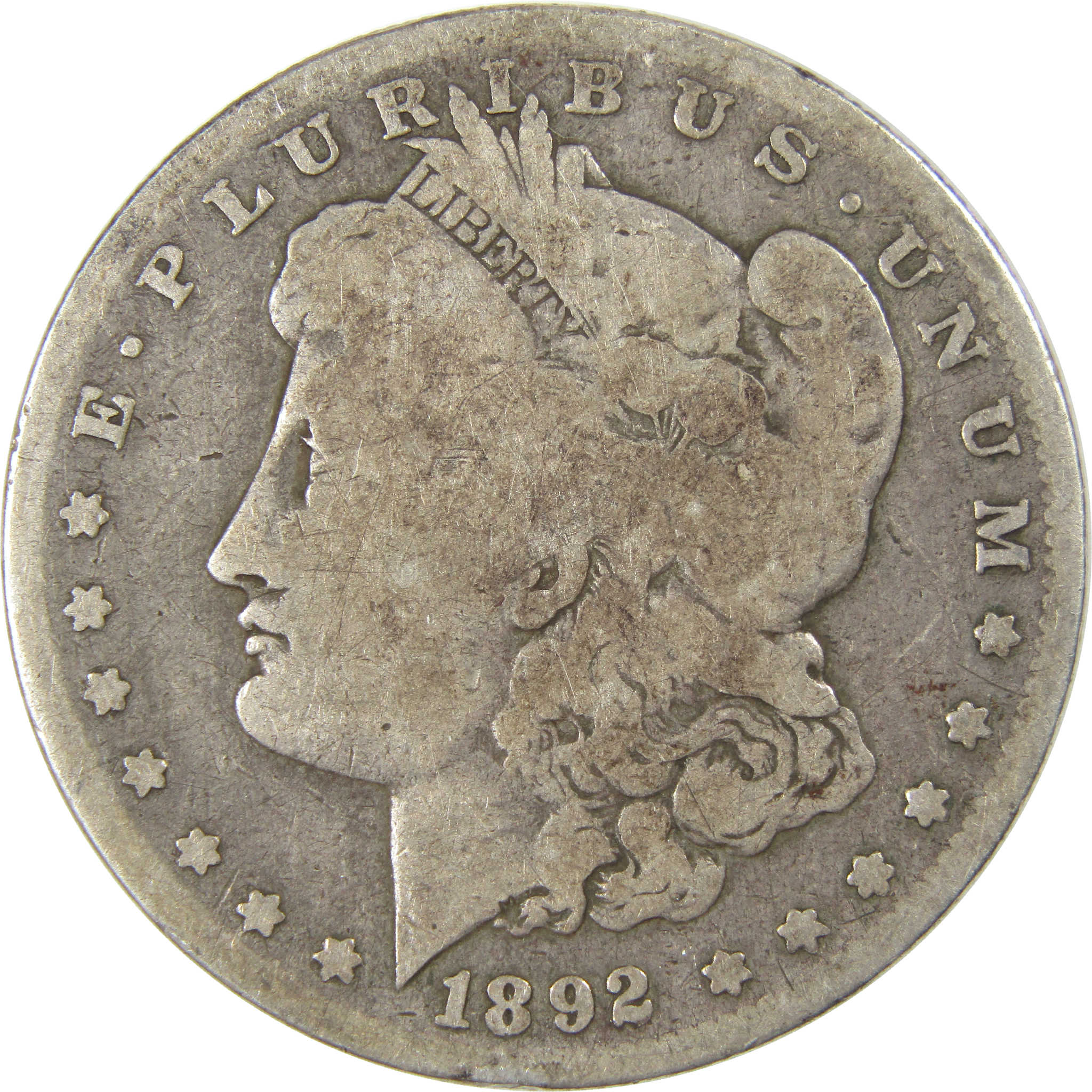 1892 S Morgan Dollar VG Very Good Silver $1 Coin SKU:I23456