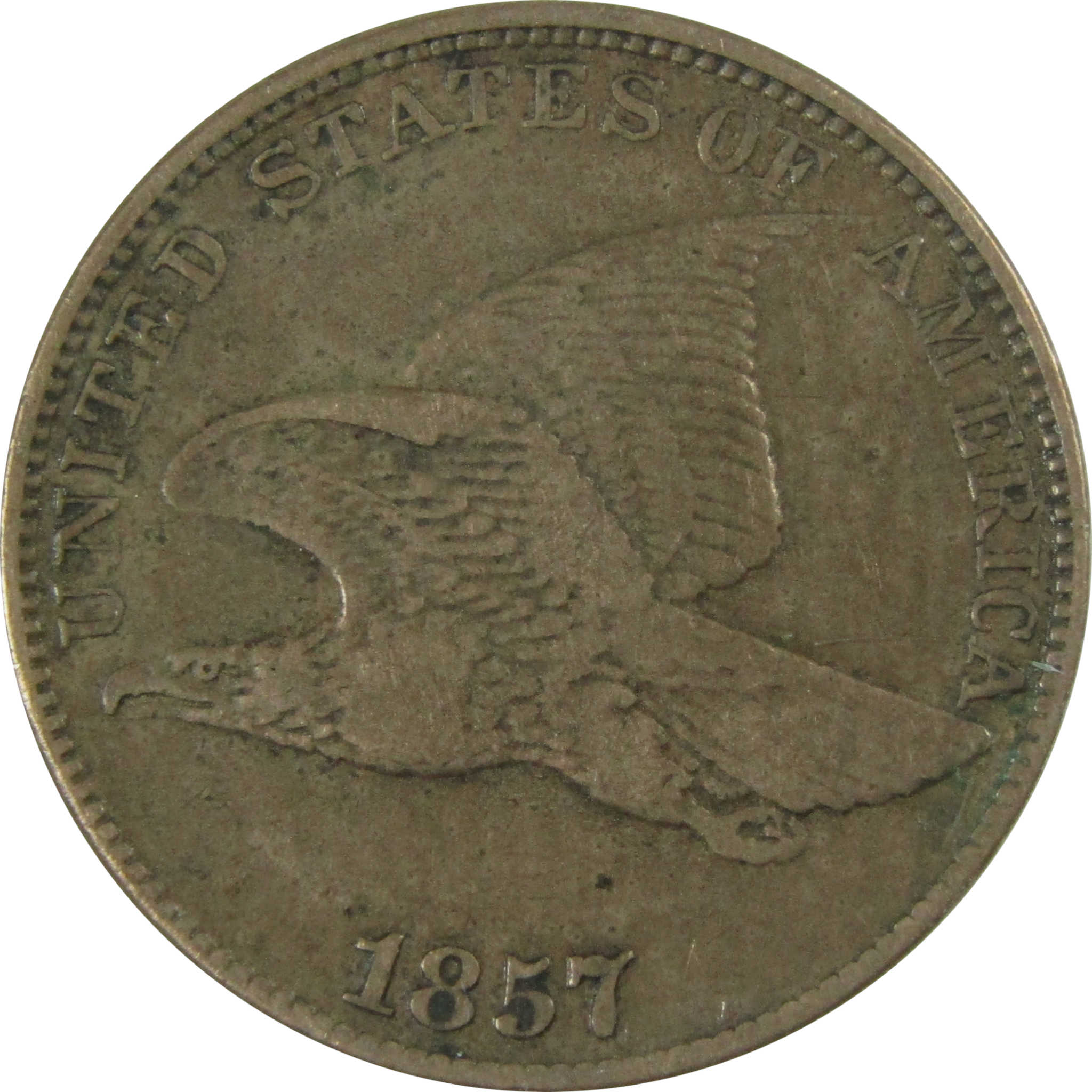 1857 Flying Eagle Cent VF Very Fine Penny 1c Coin SKU:I27249