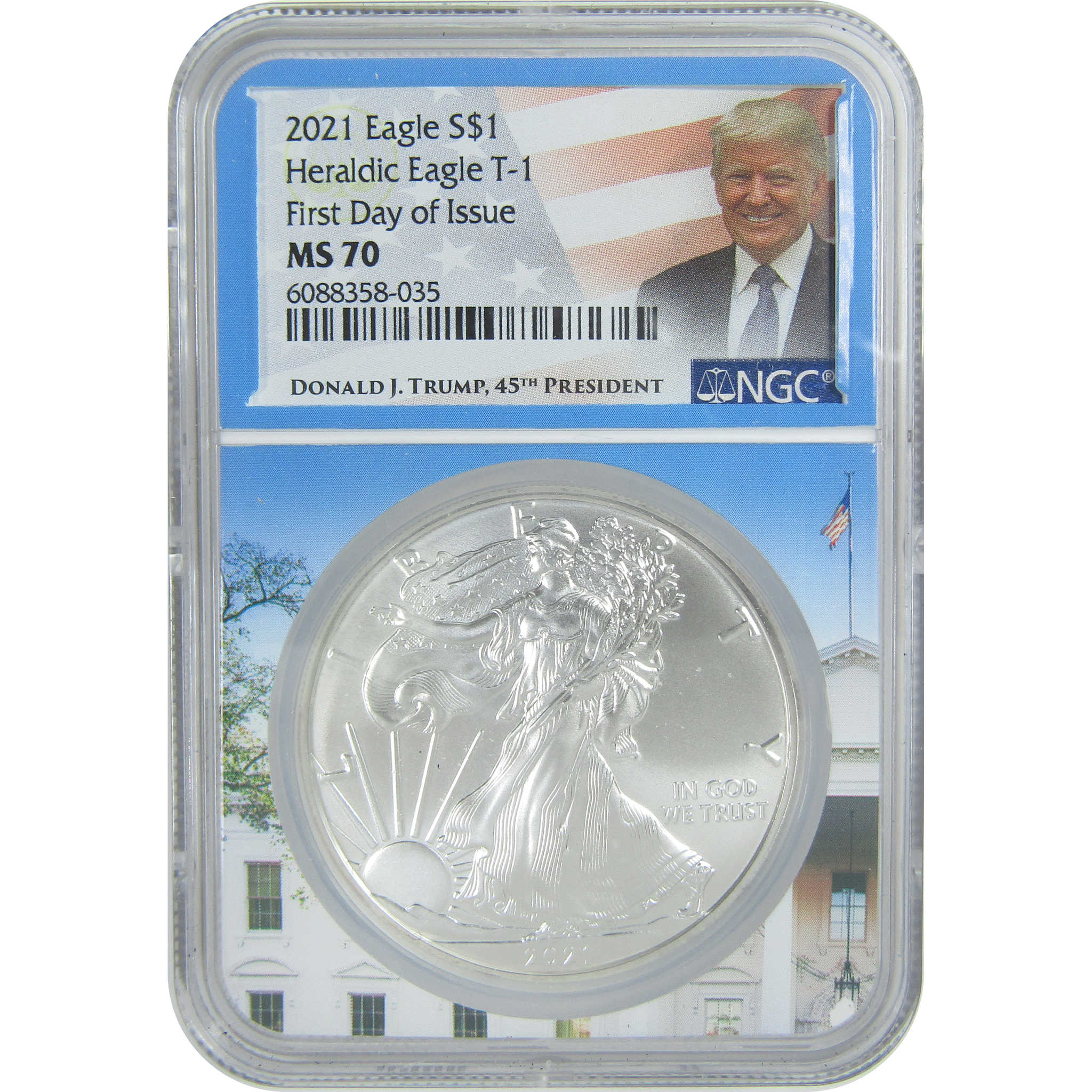 2021 Type 1 American Silver Eagle MS 70 NGC $1 First Day SKU:CPC9493