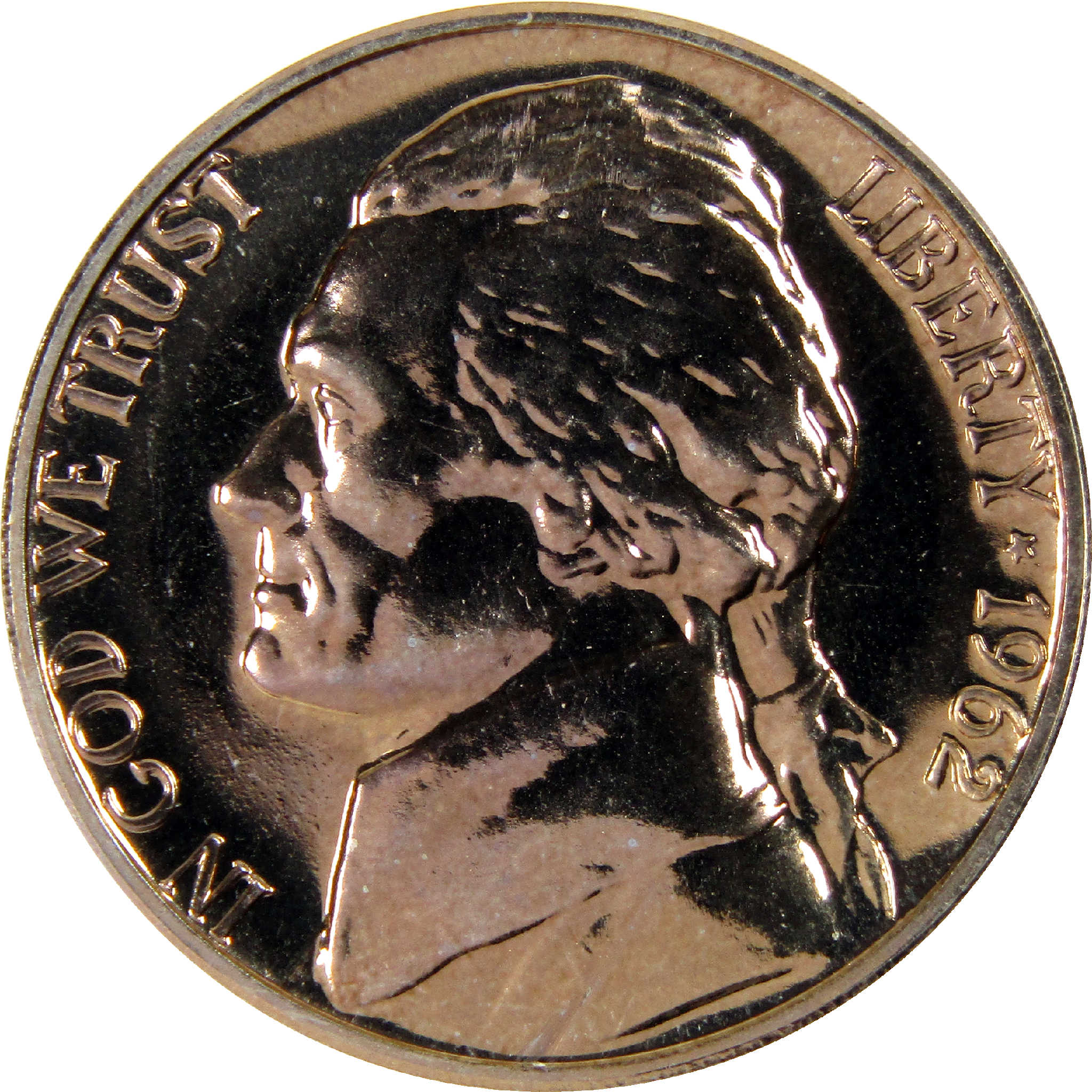 1962 Jefferson Nickel Choice Proof 5c Coin