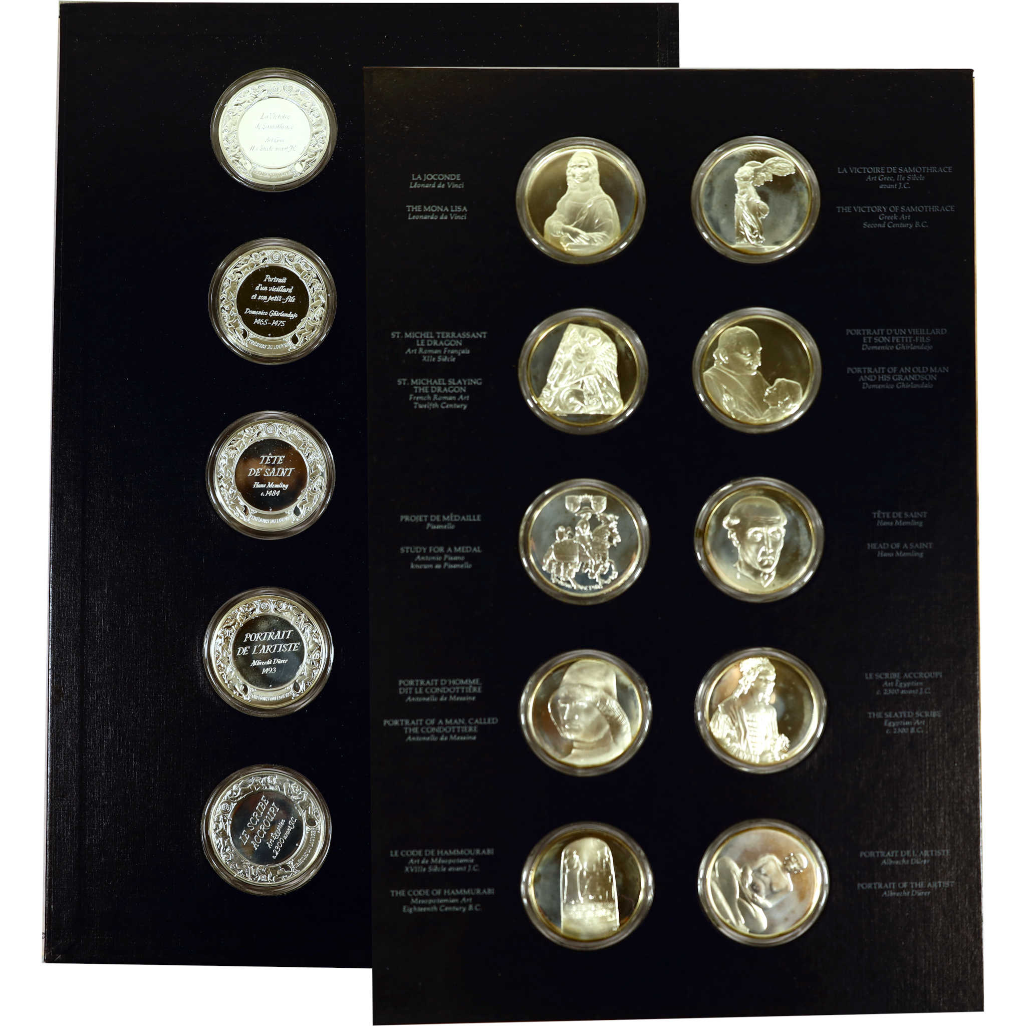 1971-1975 Treasures of the Louvre 50 Silver Medal Set SKU:CPC9307