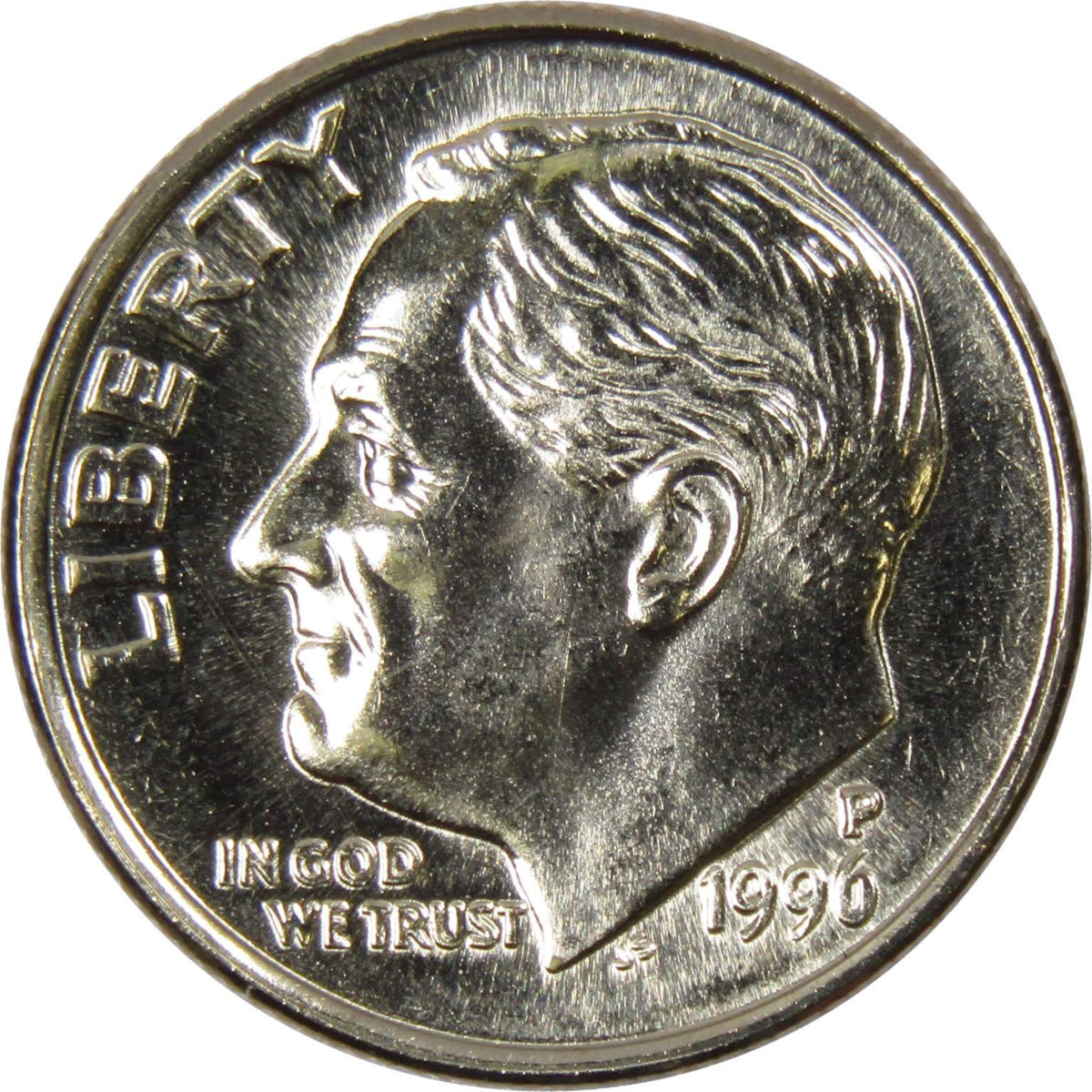 1996 P Roosevelt Dime Clad Uncirculated Mint State 10c Coin