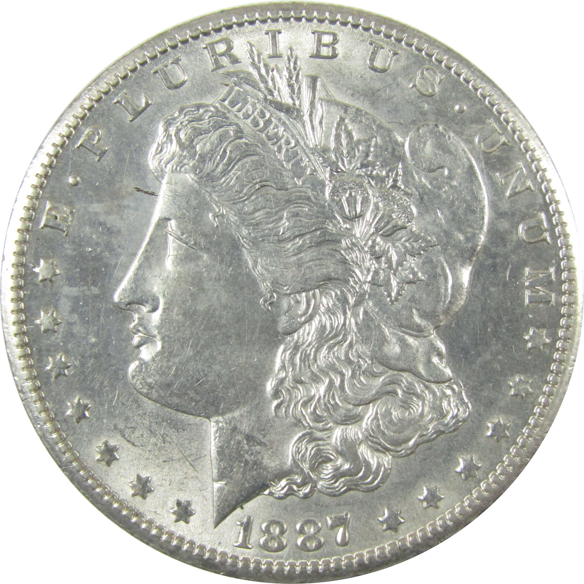 1887 S Morgan Silver Dollar Borderline Uncirculated $1 Coin SKU:I26043
