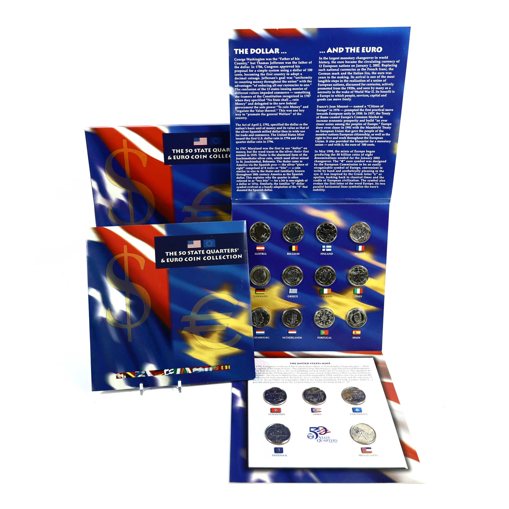 2002 State Quarters & Euro Coin Collection OGP COA SKU:CPC3016