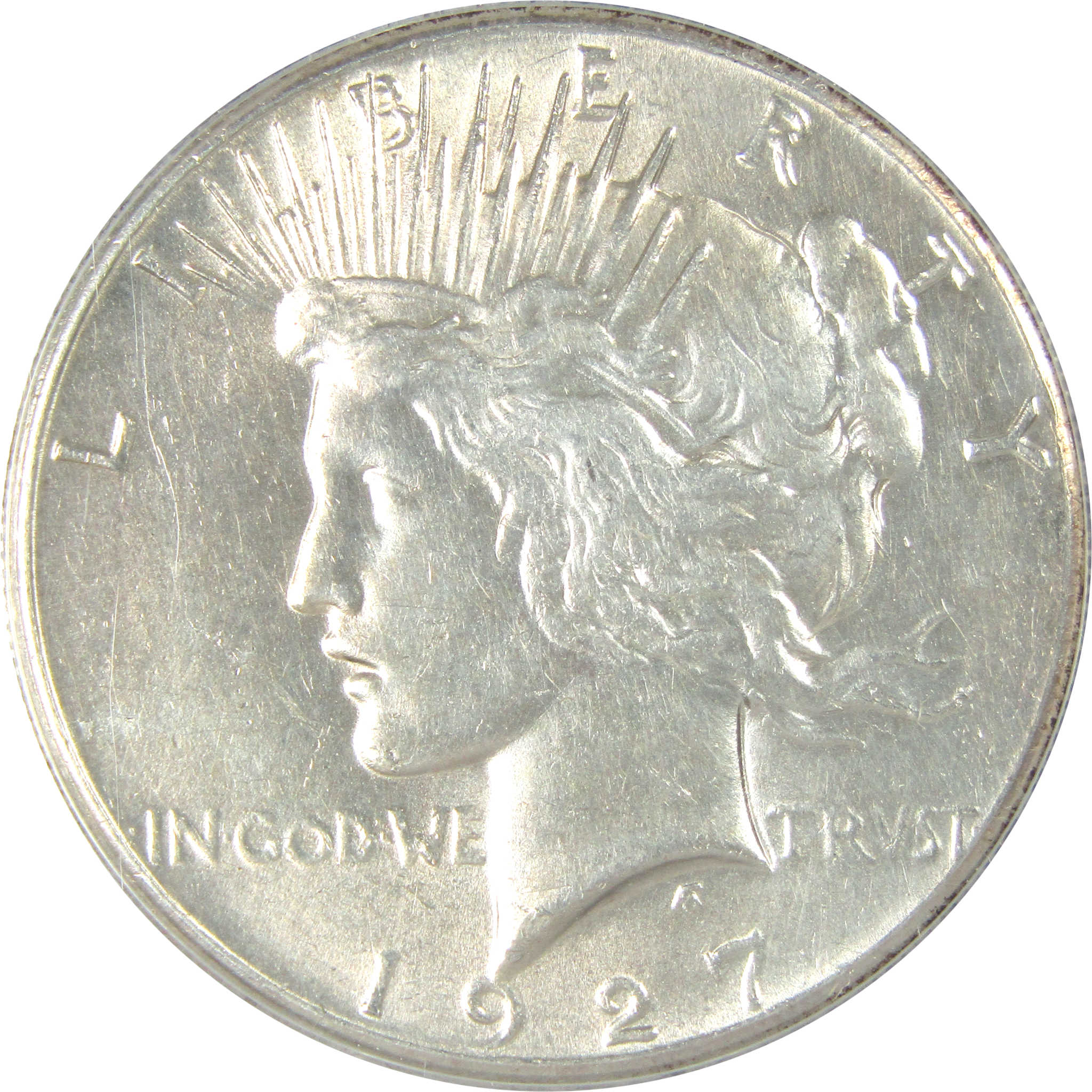 1927 Peace Dollar AU 58 Details ANACS Silver $1 Coin SKU:I16247