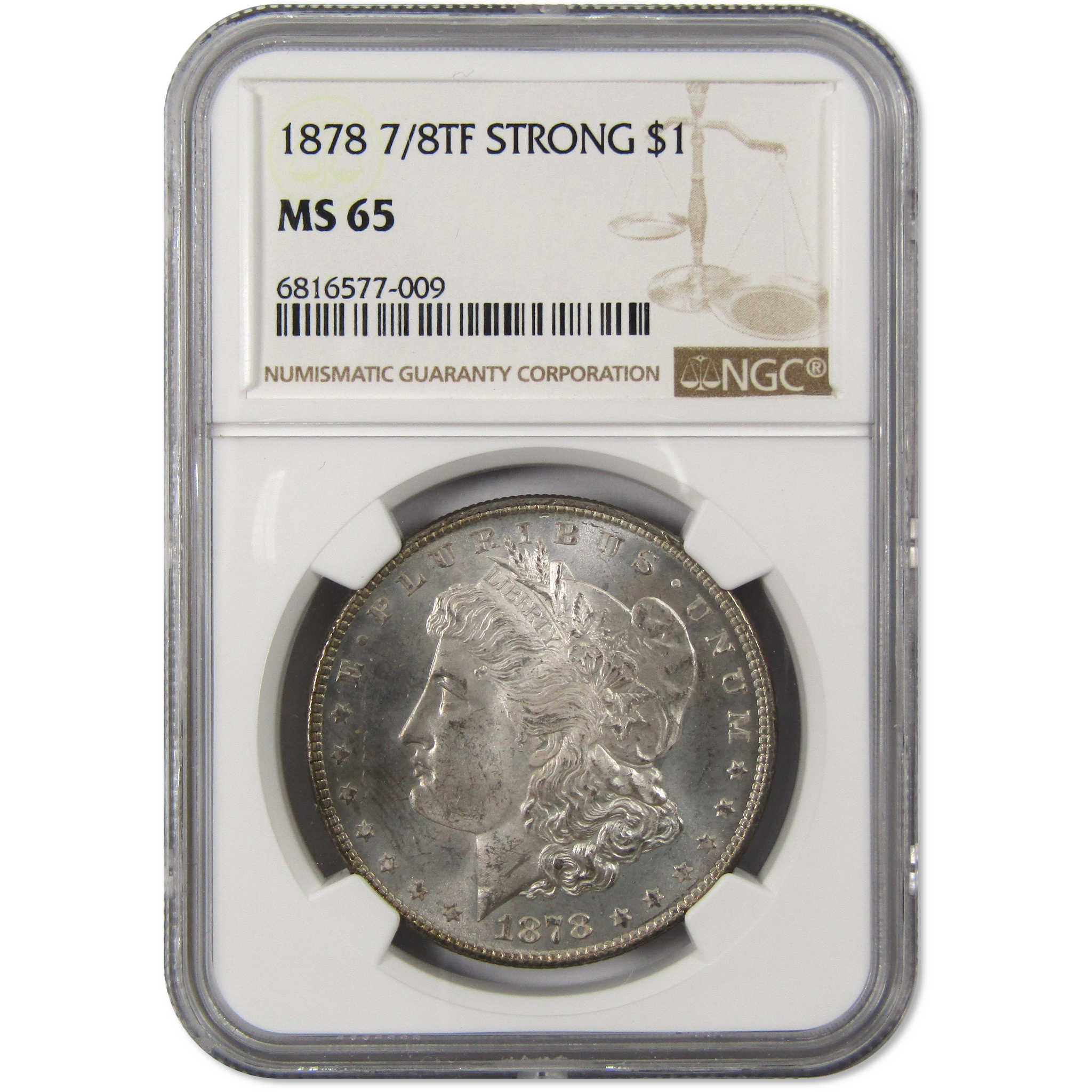 1878 7/8TF Strong Morgan Dollar MS 65 NGC Silver $1 Toned SKU:I9596