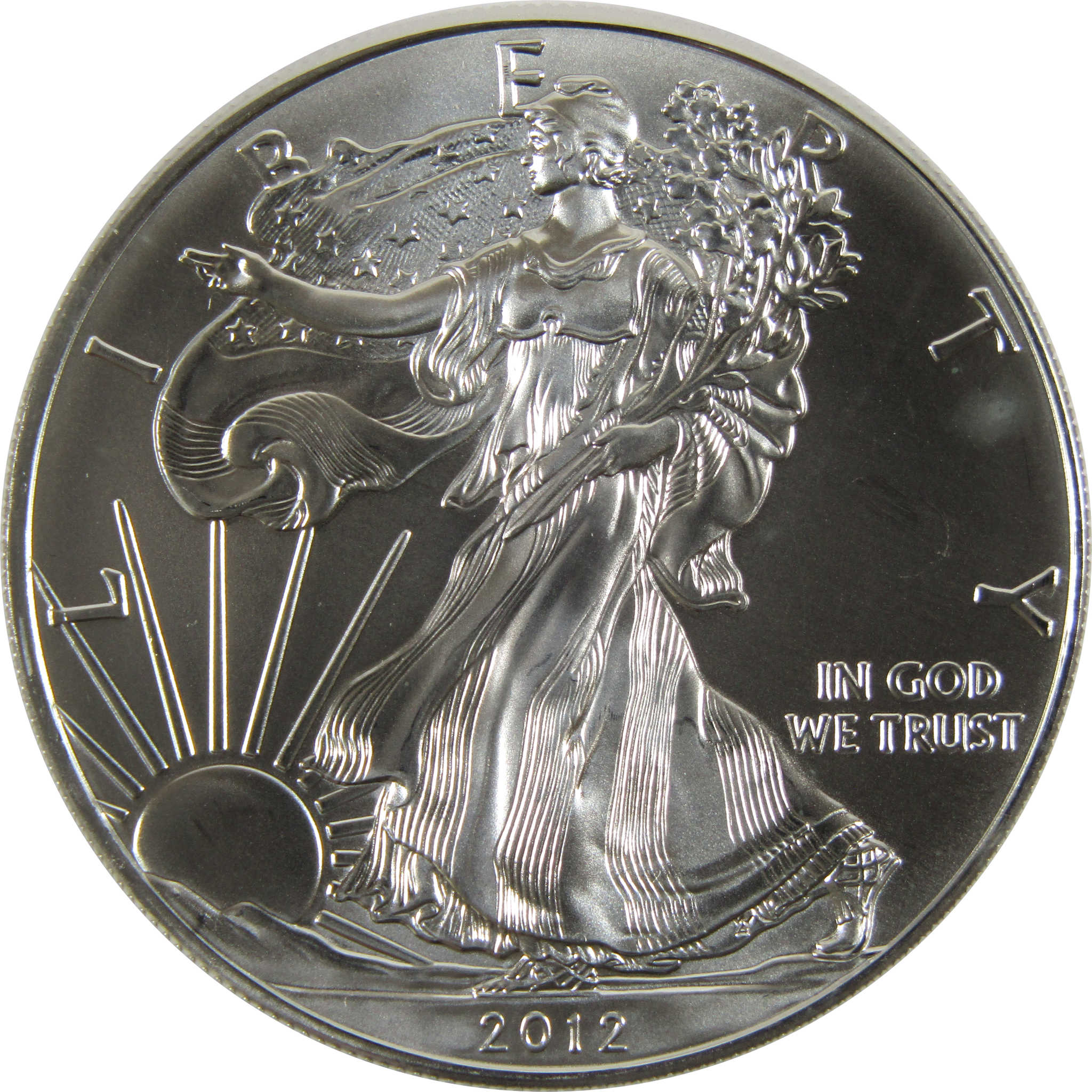 2012 American Eagle BU Uncirculated 1 oz .999 Silver Bullion $1 Coin