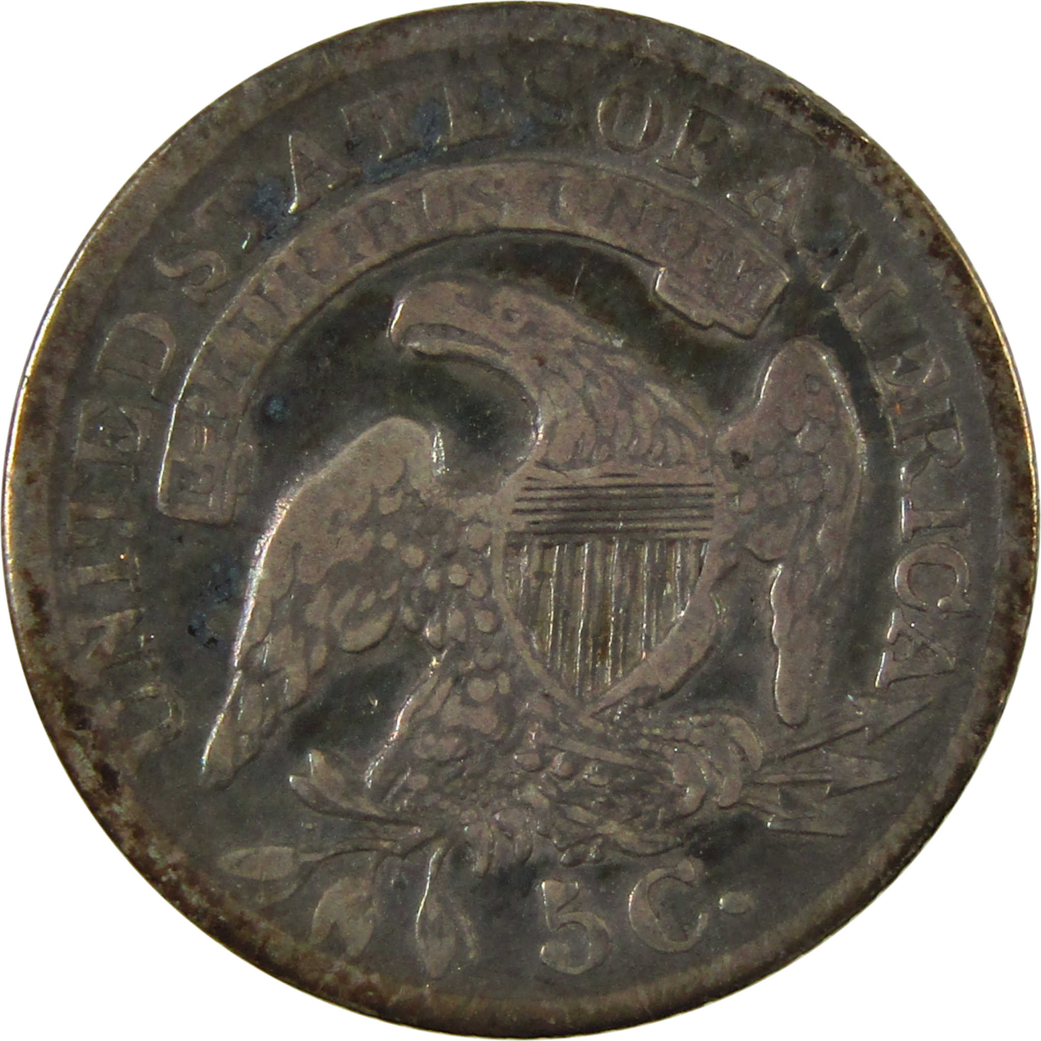 1832 Capped Bust Silver Half Dime F Fine 5c Coin Collectible SKU:CP733