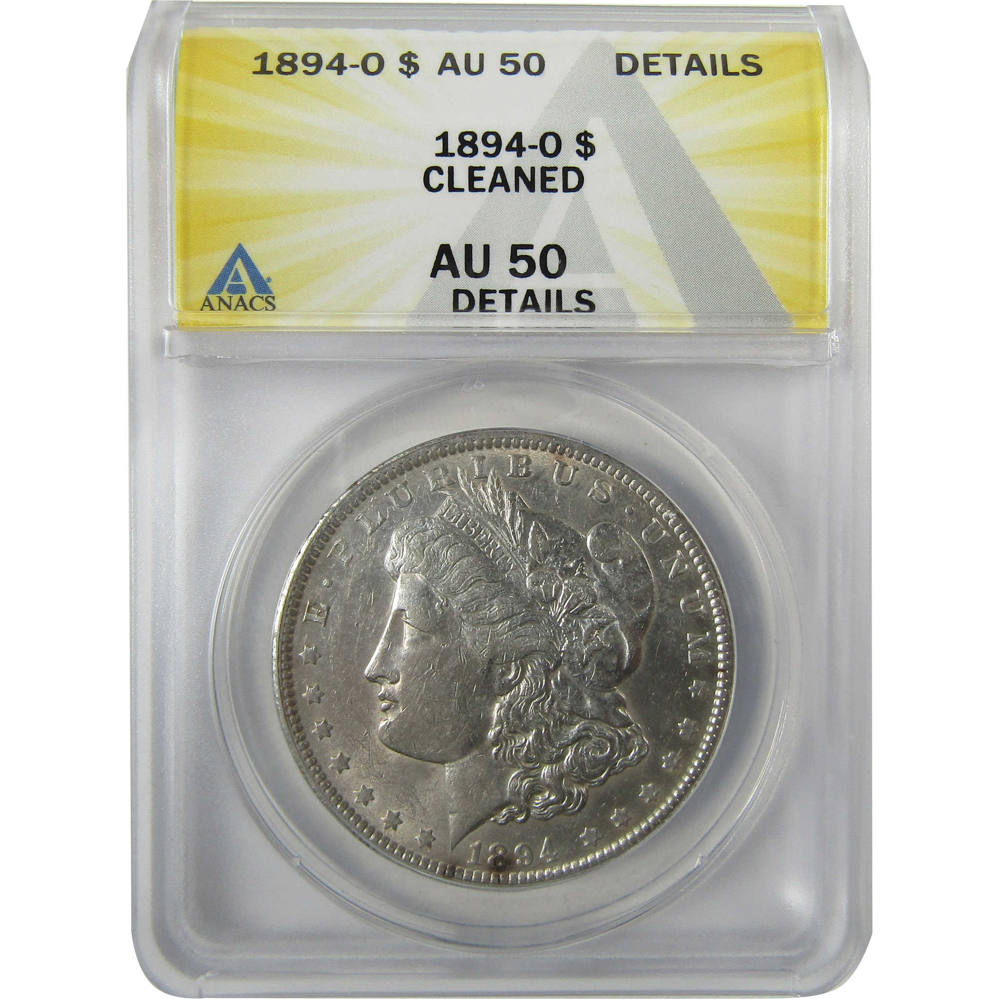 1894 O Morgan Silver Dollar AU 50 Details ANACS $1 Coin SKU:I27993 - Morgan coin - Morgan silver dollar - Morgan silver dollar for sale - Profile Coins &amp; Collectibles