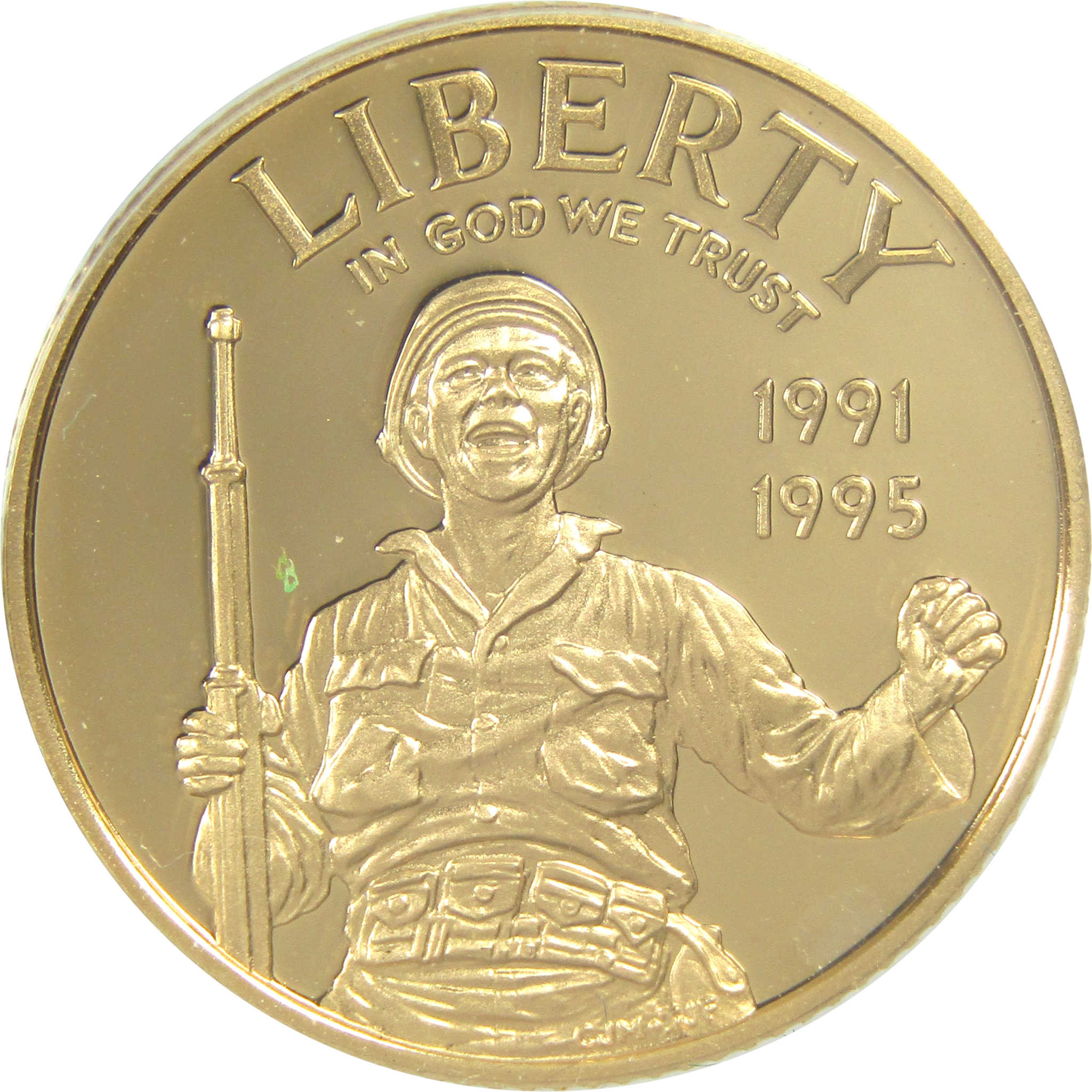 50th Anniversary of World War II Commemorative 1993 W Proof Gold $5