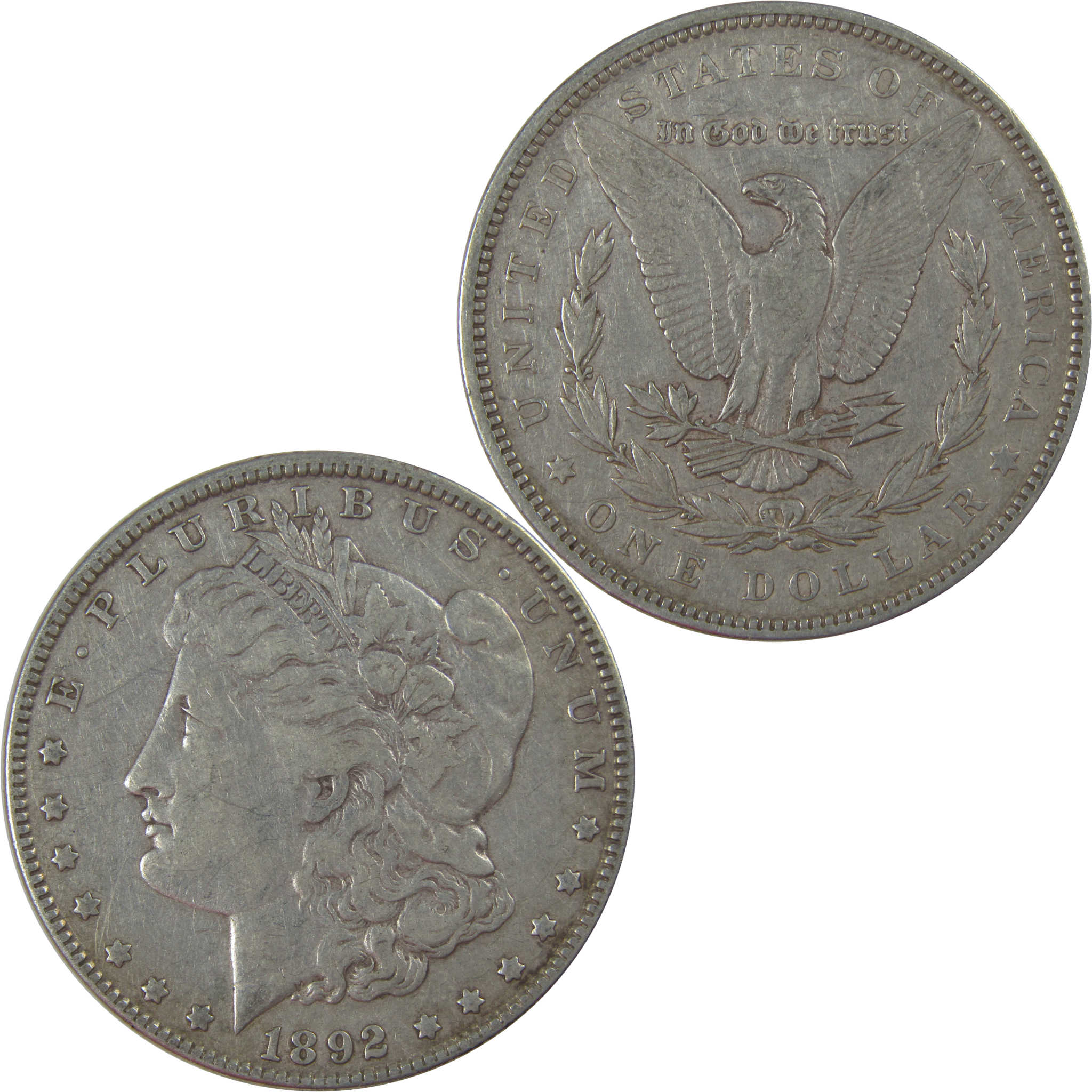 1892 Morgan Dollar VF Very Fine Silver $1 Coin SKU:CPC1167 - Morgan coin - Morgan silver dollar - Morgan silver dollar for sale - Profile Coins &amp; Collectibles