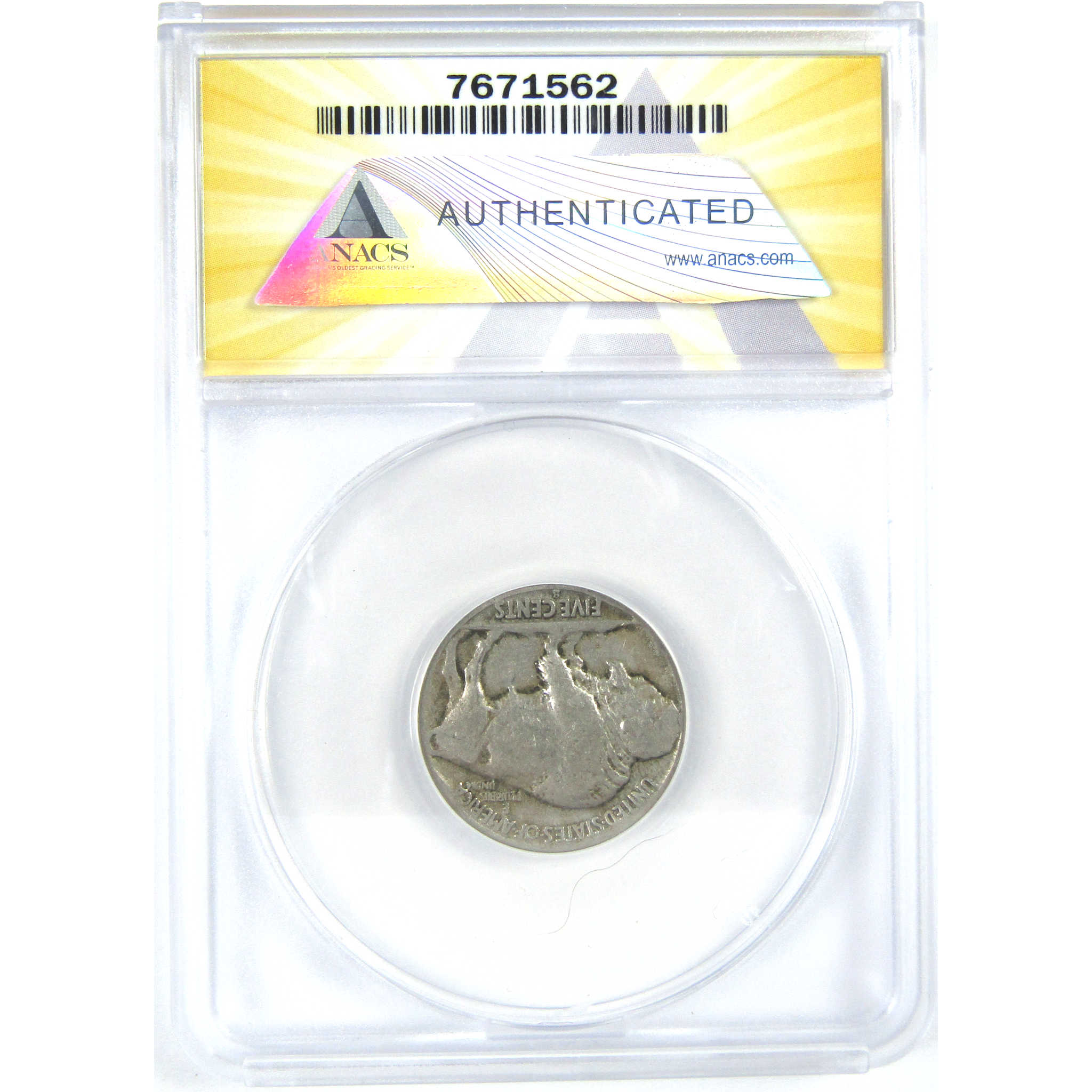 1919 S Indian Head Buffalo Nickel F 12 ANACS 5c Coin SKU:I16286