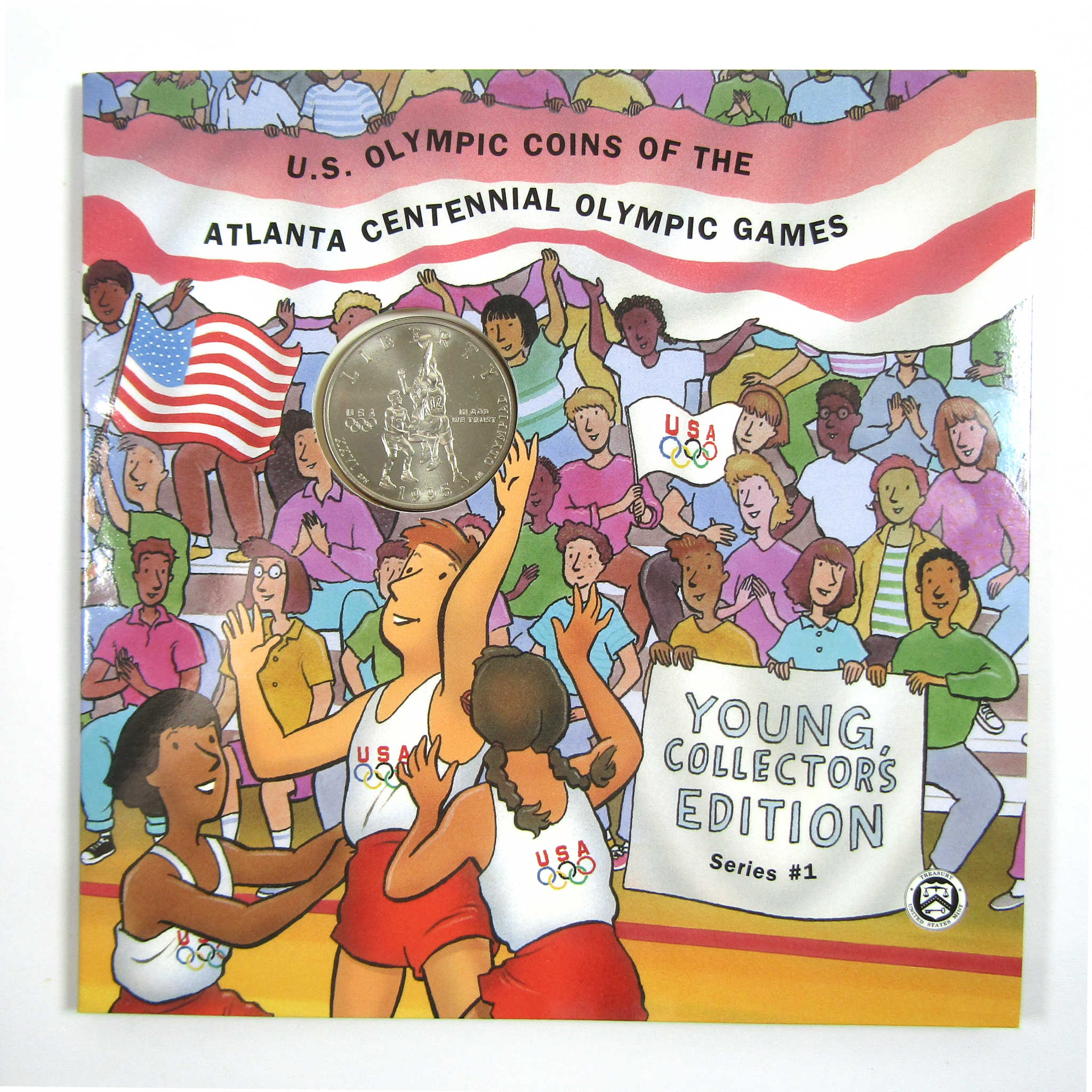 Atlanta Centennial Olympic Games Basketball 50c OGP COA SKU:CPC4831