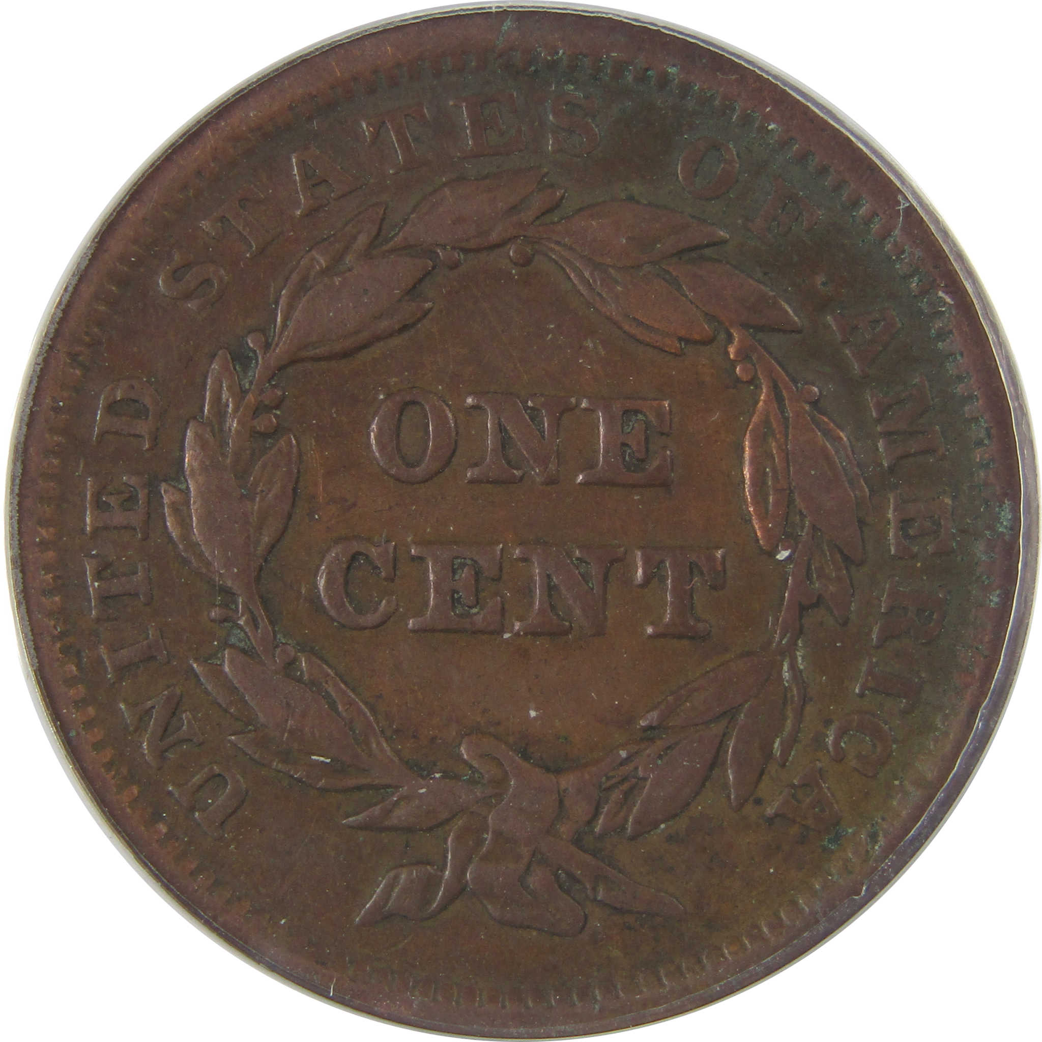 1842 Large Date Braided Hair Cent VF 25 Details ANACS SKU:CPC1139