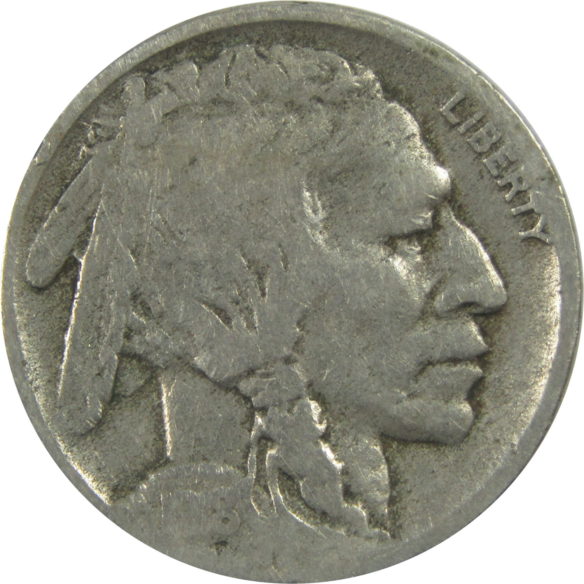 1918 D Indian Head Buffalo Nickel AG About Good 5c Coin SKU:I15492