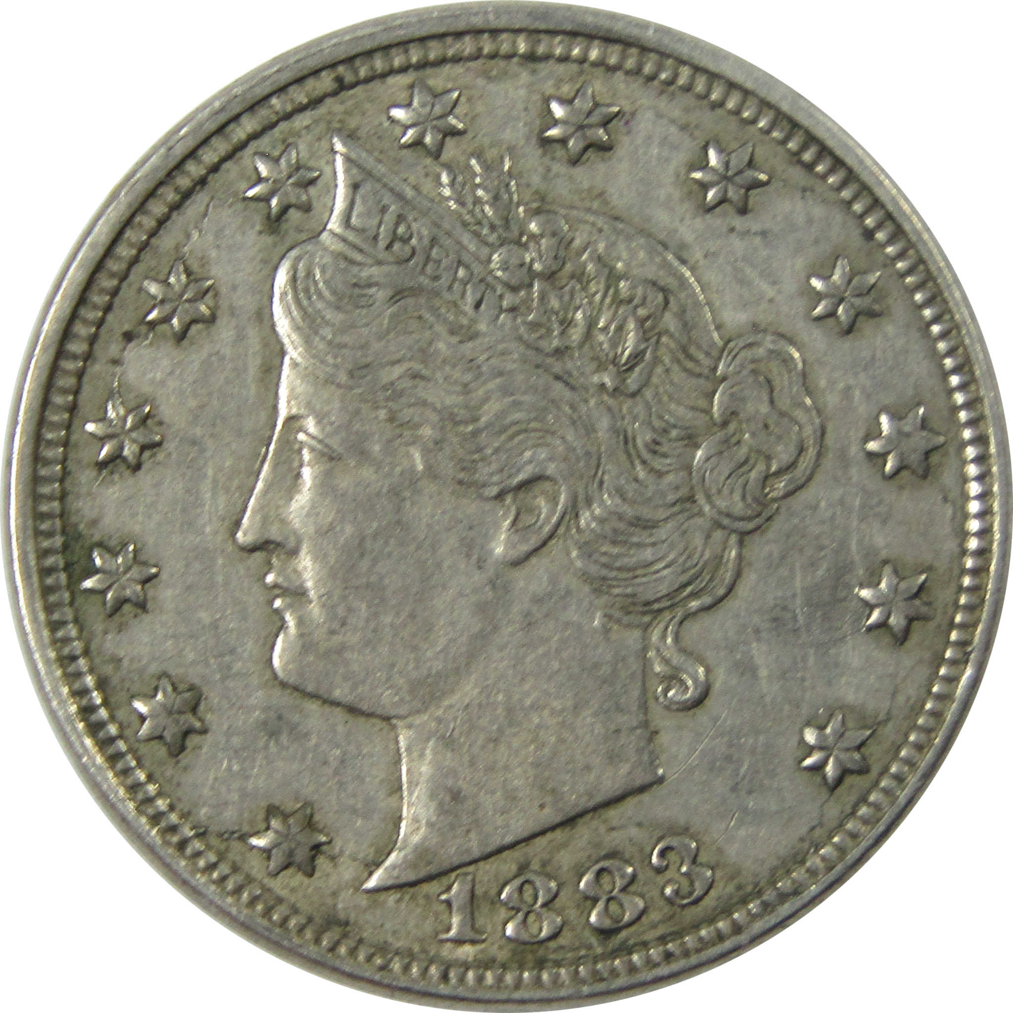 1883 No Cents Liberty Head V Nickel XF EF Extremely Fine SKU:I13950