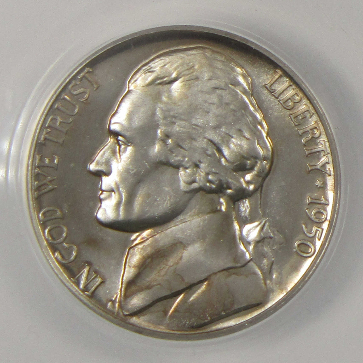 1950 Jefferson Nickel PF 67 ANACS Proof 5c Coin Collectible SKU:I28782