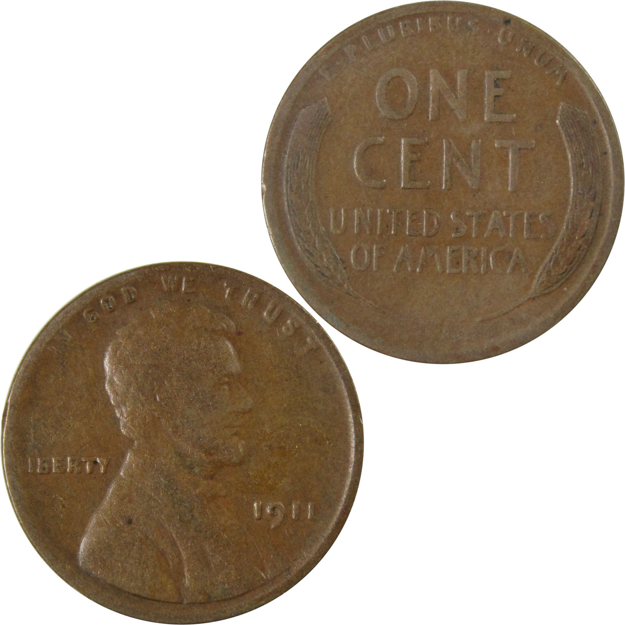 1911 D Lincoln Wheat Cent F Fine Penny 1c Coin Collectible SKU:I26357