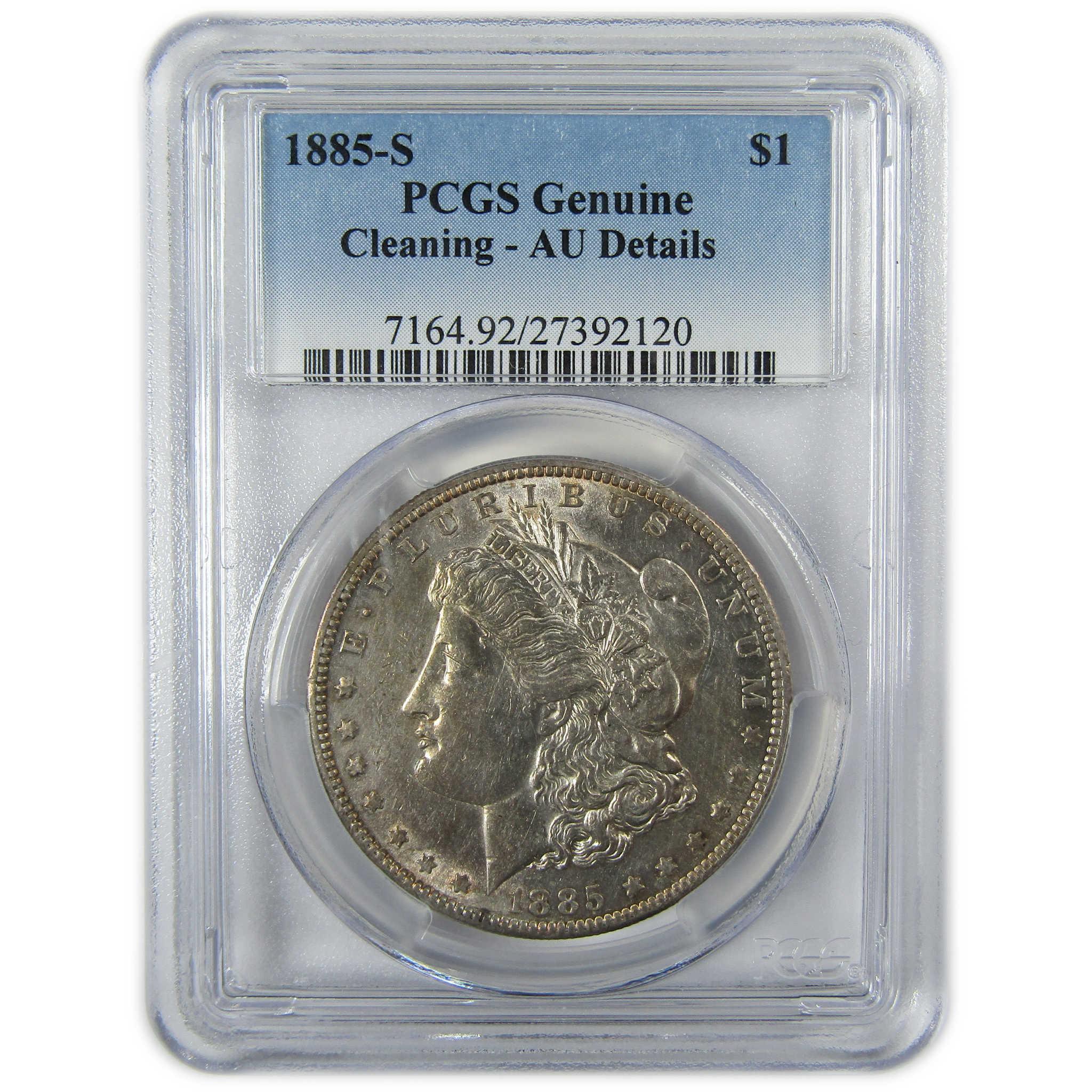 1885 S Morgan Silver Dollar AU Details PCGS $1 Coin SKU:I26402 - Morgan coin - Morgan silver dollar - Morgan silver dollar for sale - Profile Coins &amp; Collectibles