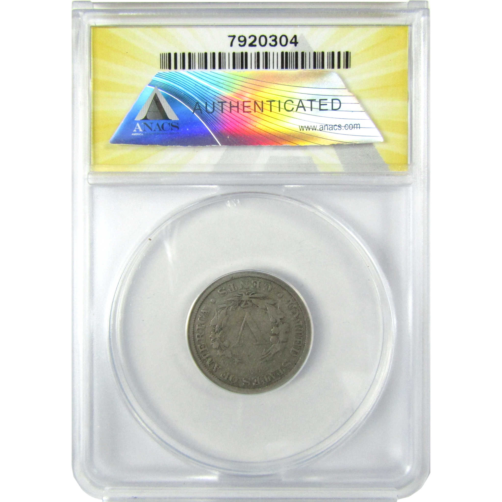 1883 With Cents Liberty Head V Nickel VG 10 Details ANACS SKU:CP194