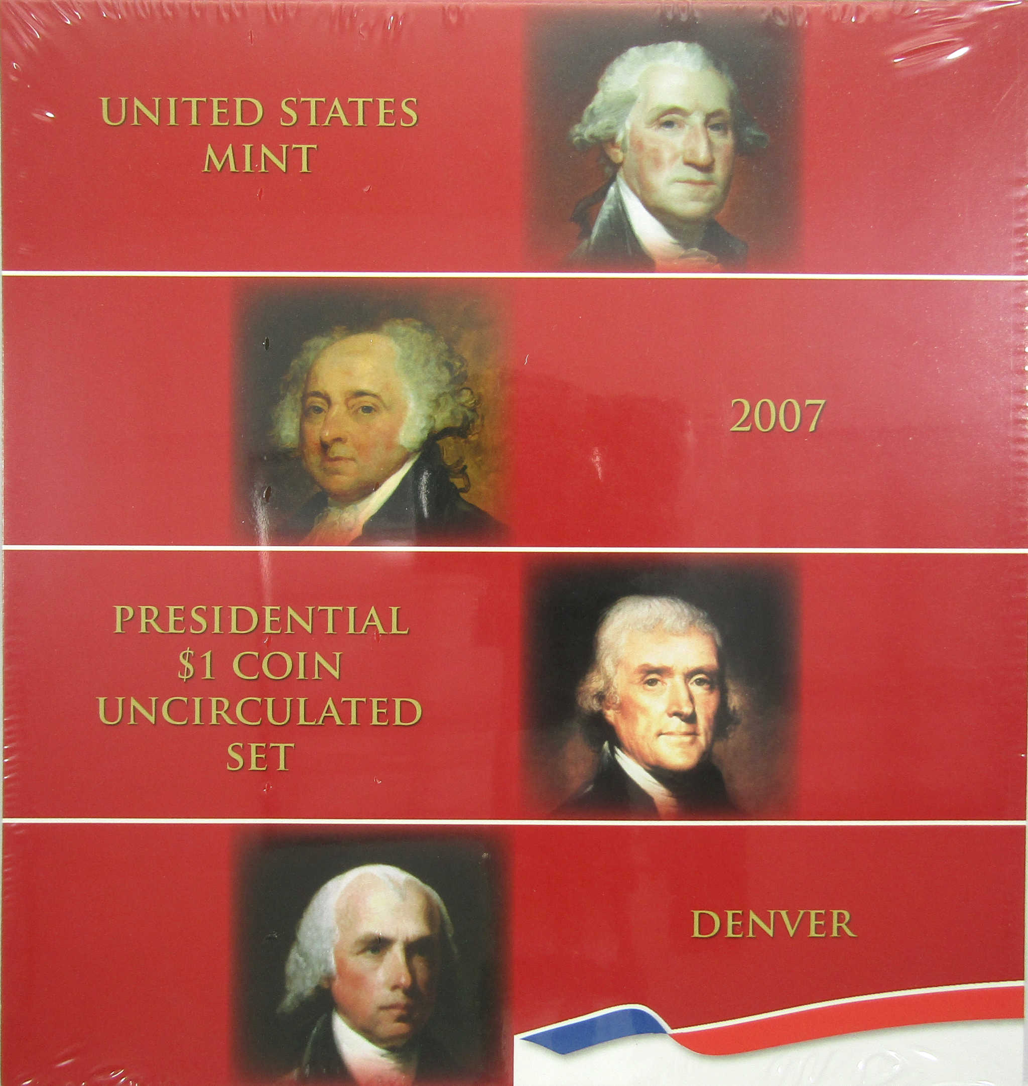 2007 D Presidential $1 Coin Uncirculated Set OGP COA SKU:CPC4293