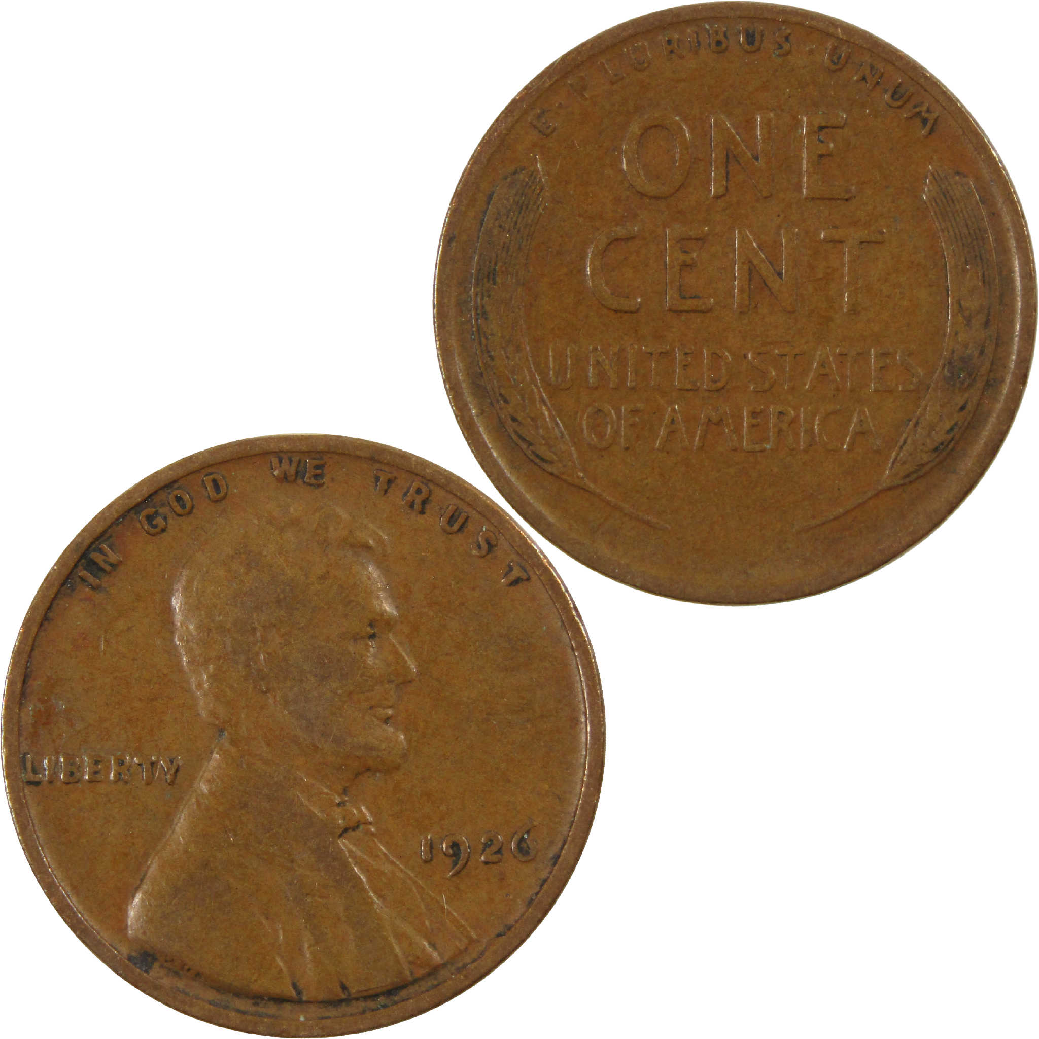 1926 Lincoln Wheat Cent F Fine Penny 1c Coin