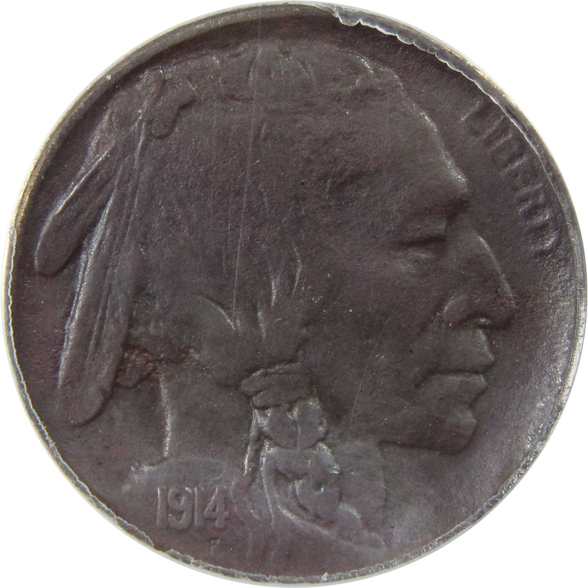 1914 D Indian Head Buffalo Nickel VF 20 Details ANACS SKU:CPC7189