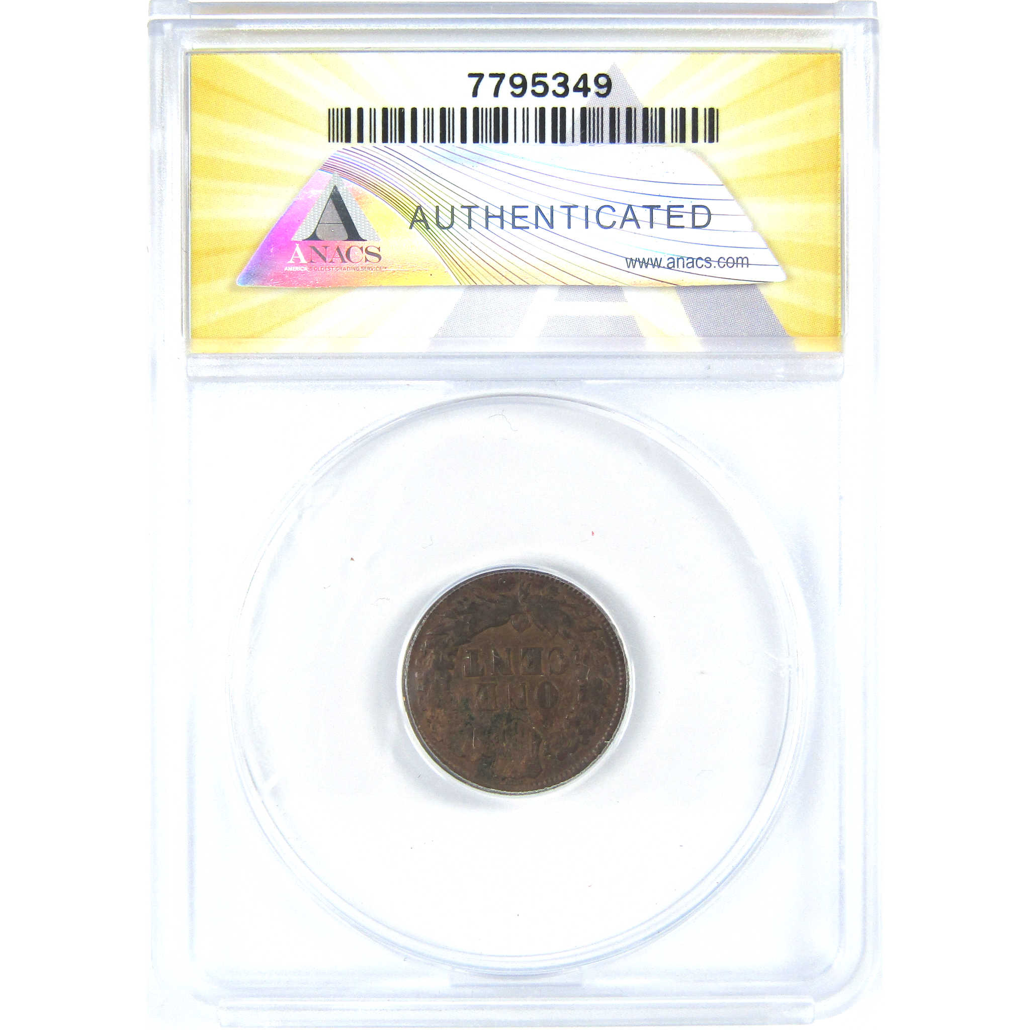 1874 Indian Head Cent G 6 Details ANACS Penny 1c Coin SKU:I16078