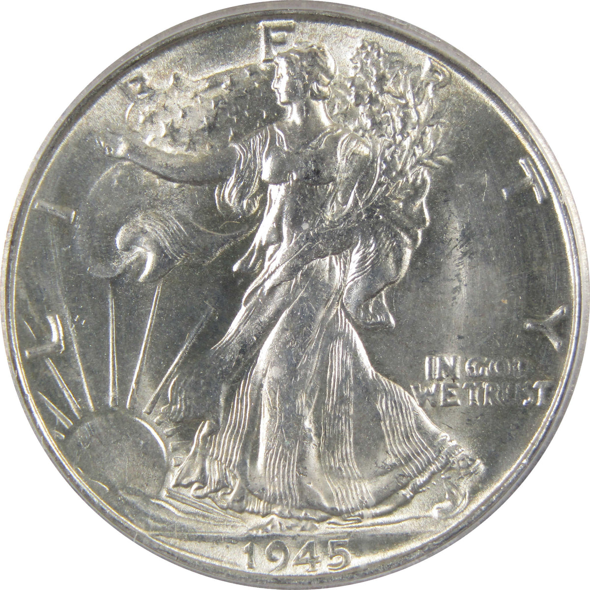 1945 S Liberty Walking Silver Half Dollar MS 62 ICG Coin SKU:I29123